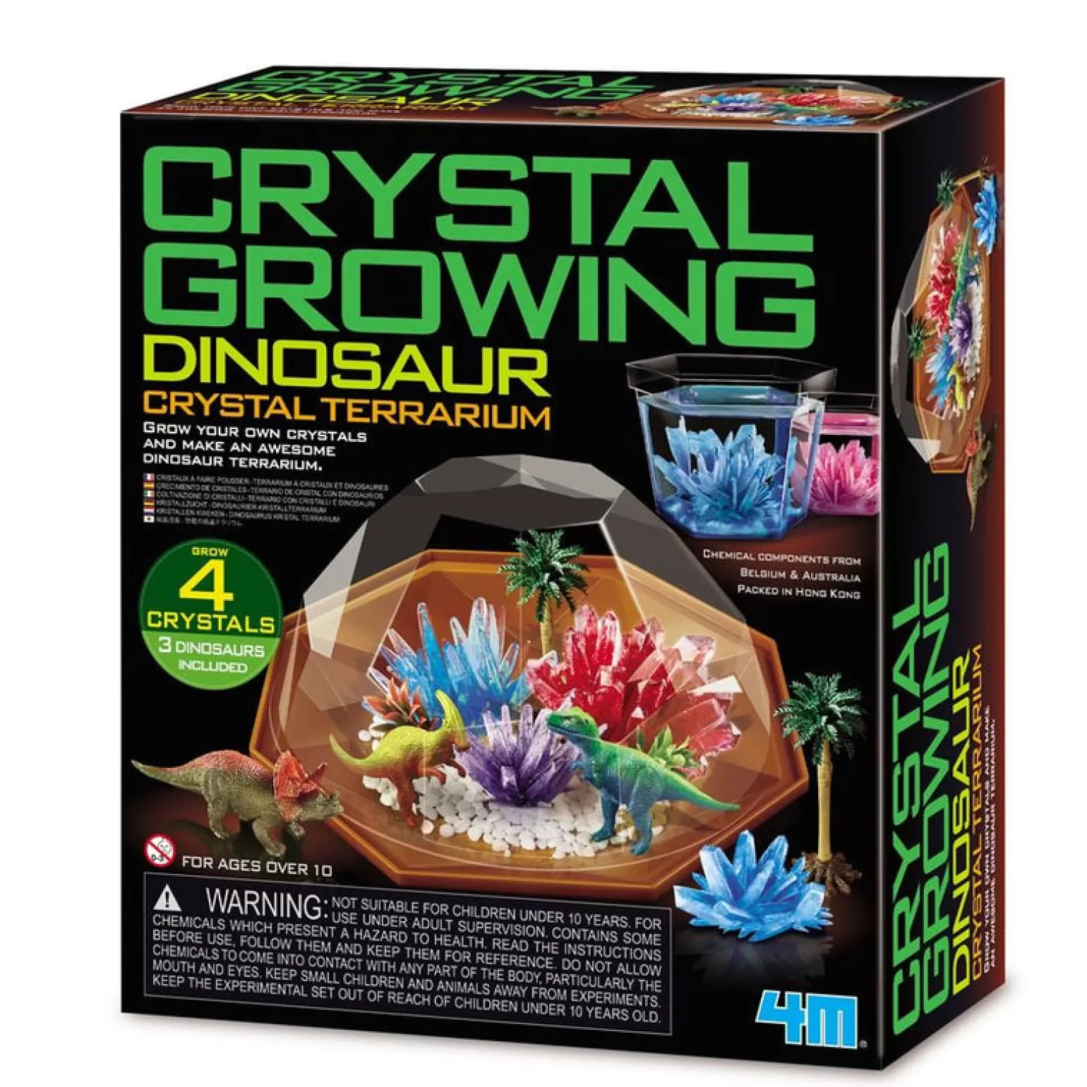 4M - Crystal Growing Dinosaur Crystal Terrarium