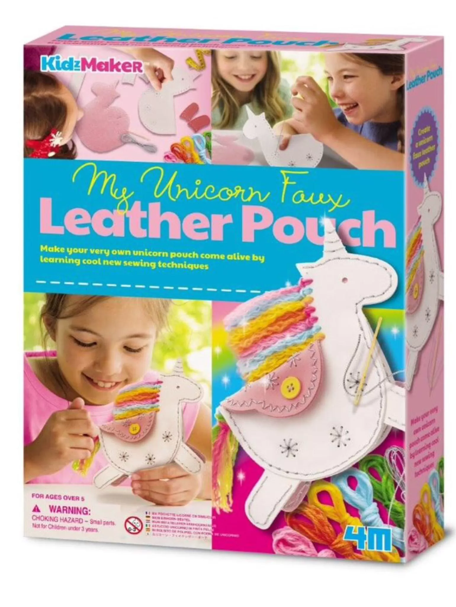 New - Kidzmaker - My Unicorn Faux Leather Pouch Arts + Crafts