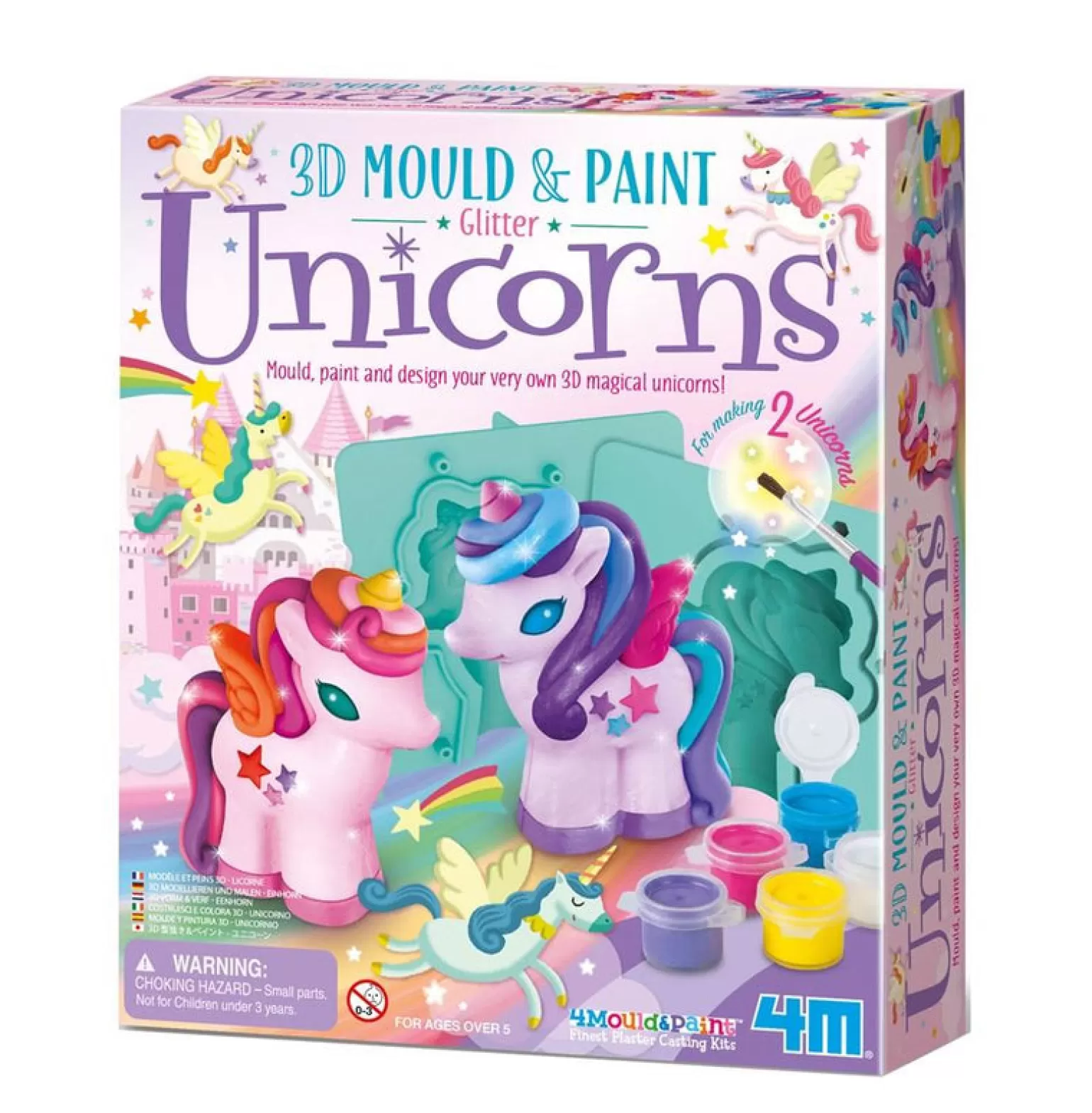 Outlet - Mould & Paint 3D Glitter Unicorns Arts + Crafts