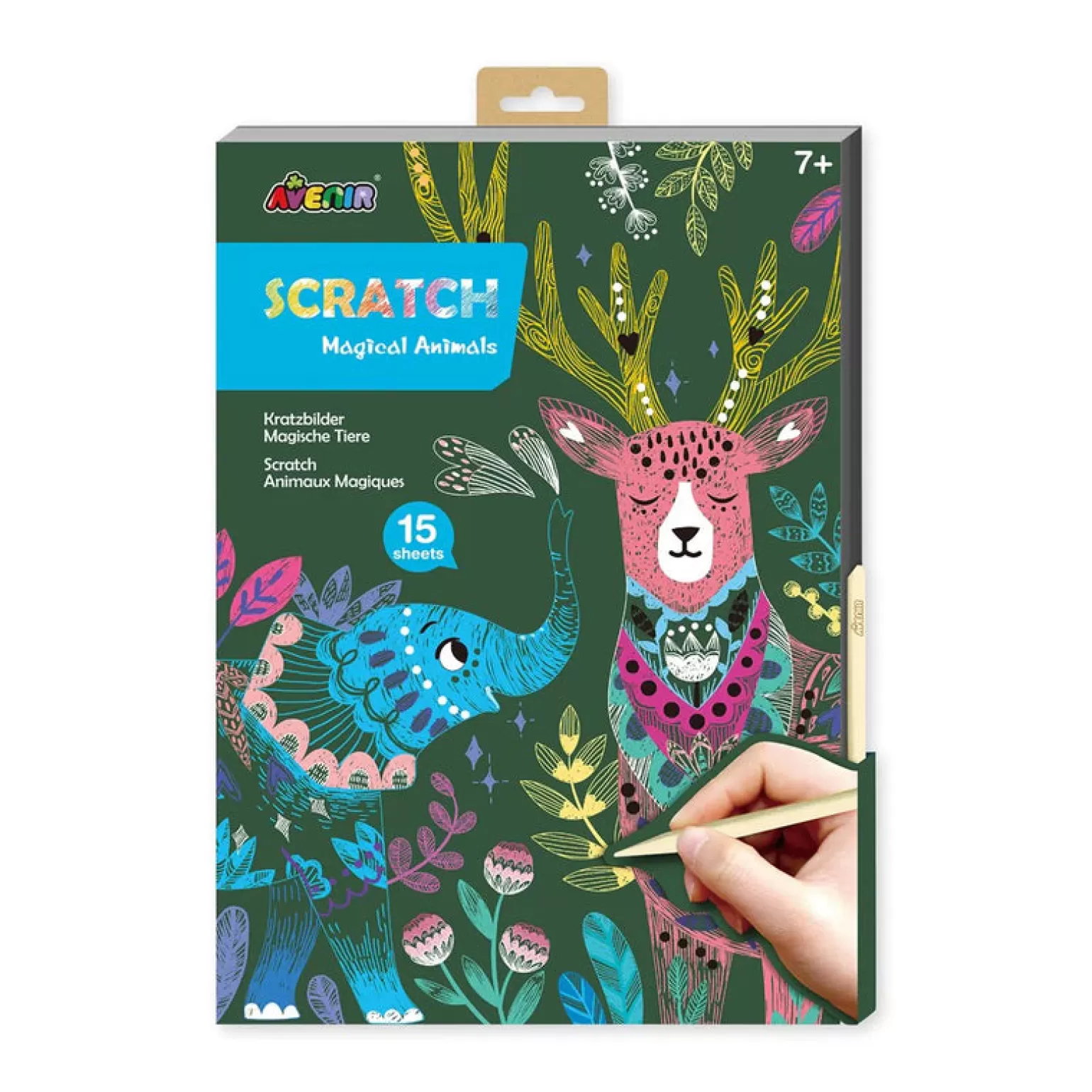 New - Scratch Art Set A4 Magical Animals Arts + Crafts