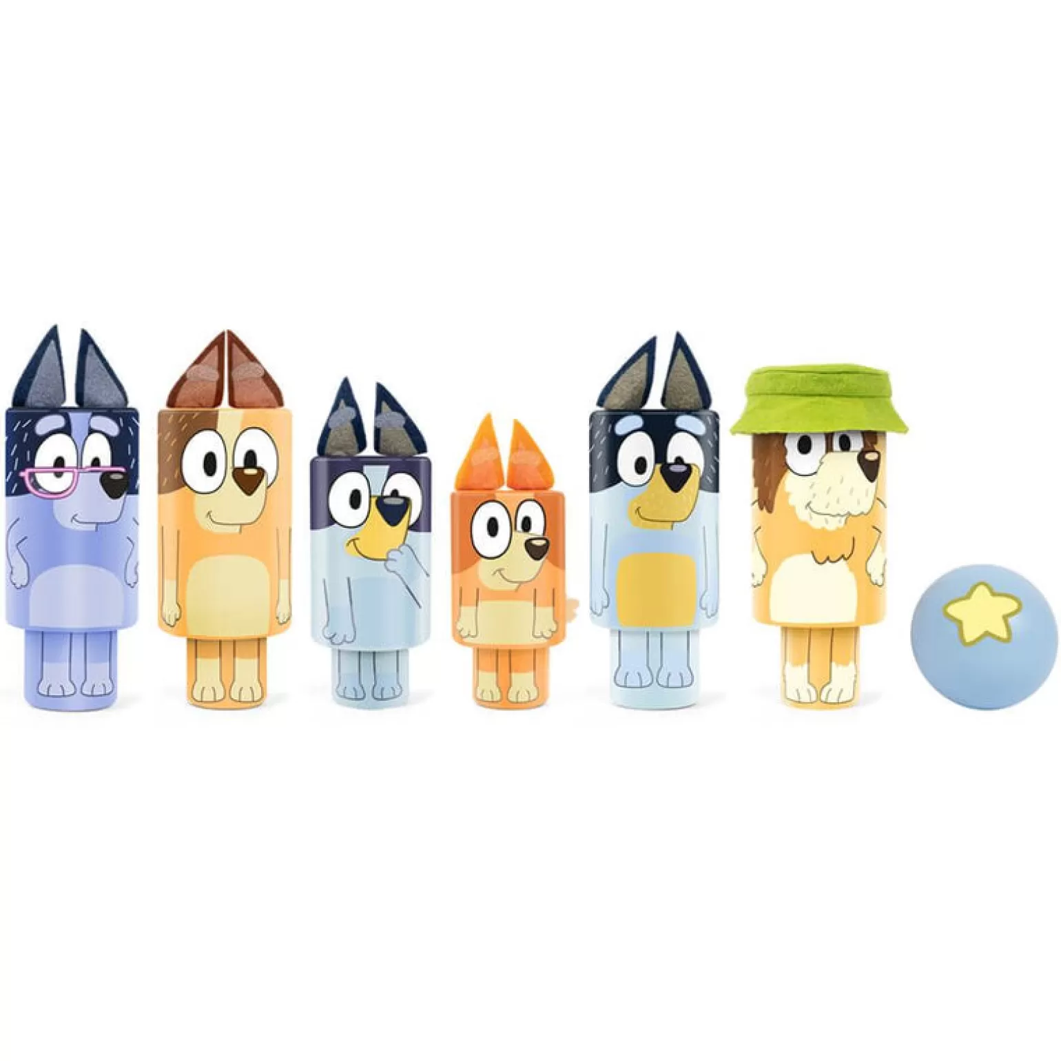 Shop Bluey Wooden Character Skittles Wooden Toys