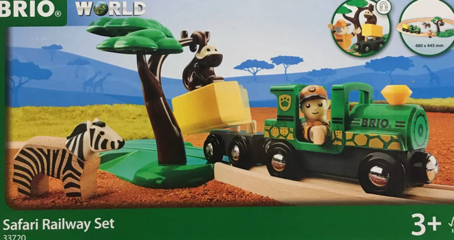 Brio - 17 Pieces Safari Railway Set