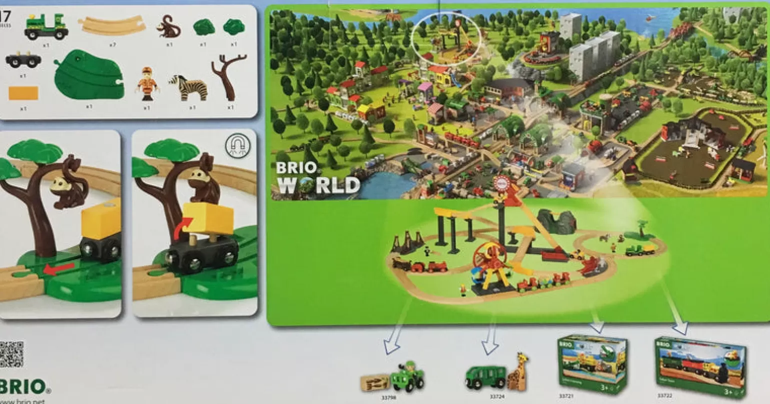 Brio - 17 Pieces Safari Railway Set