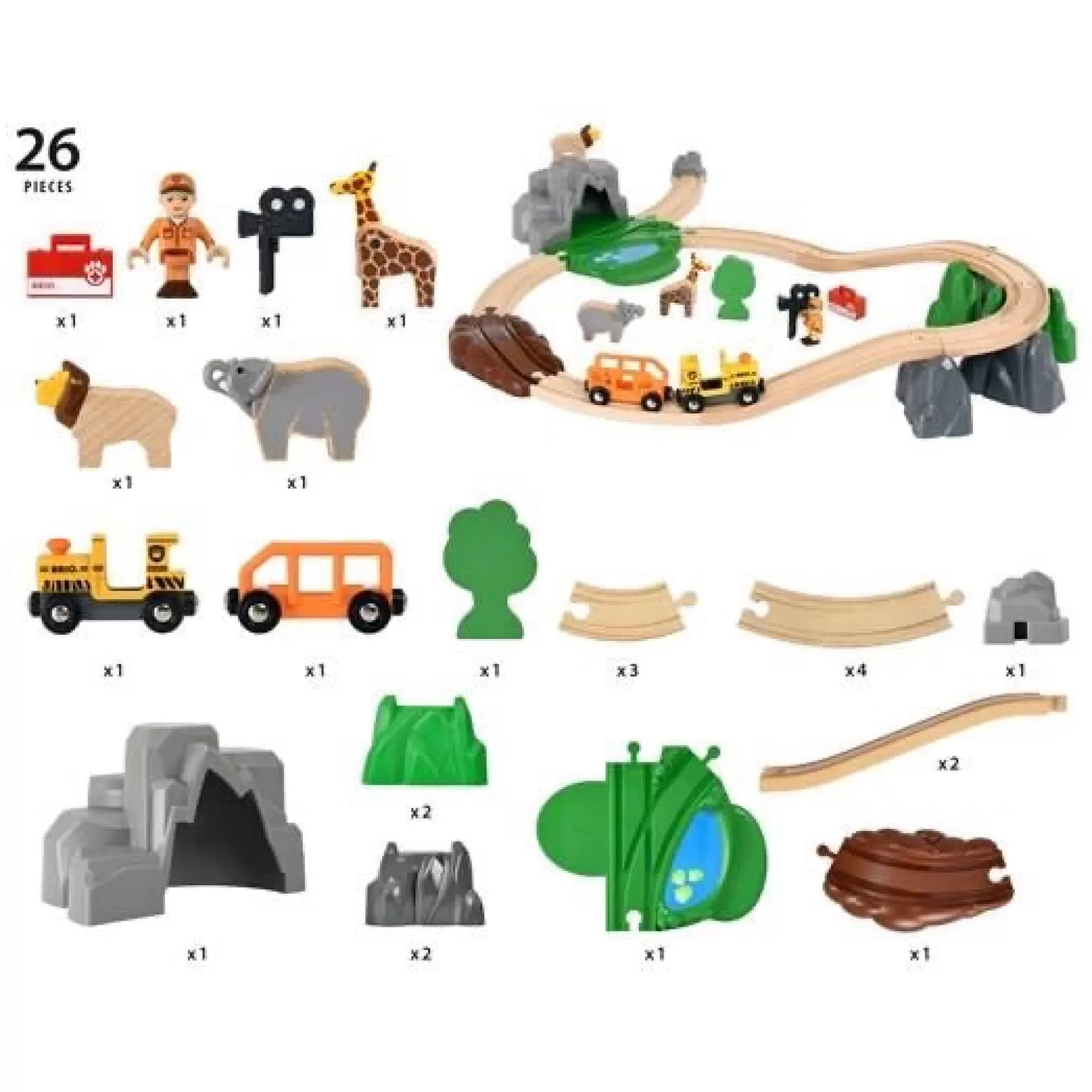 Brio - 26 Piece Safari Adventure Set