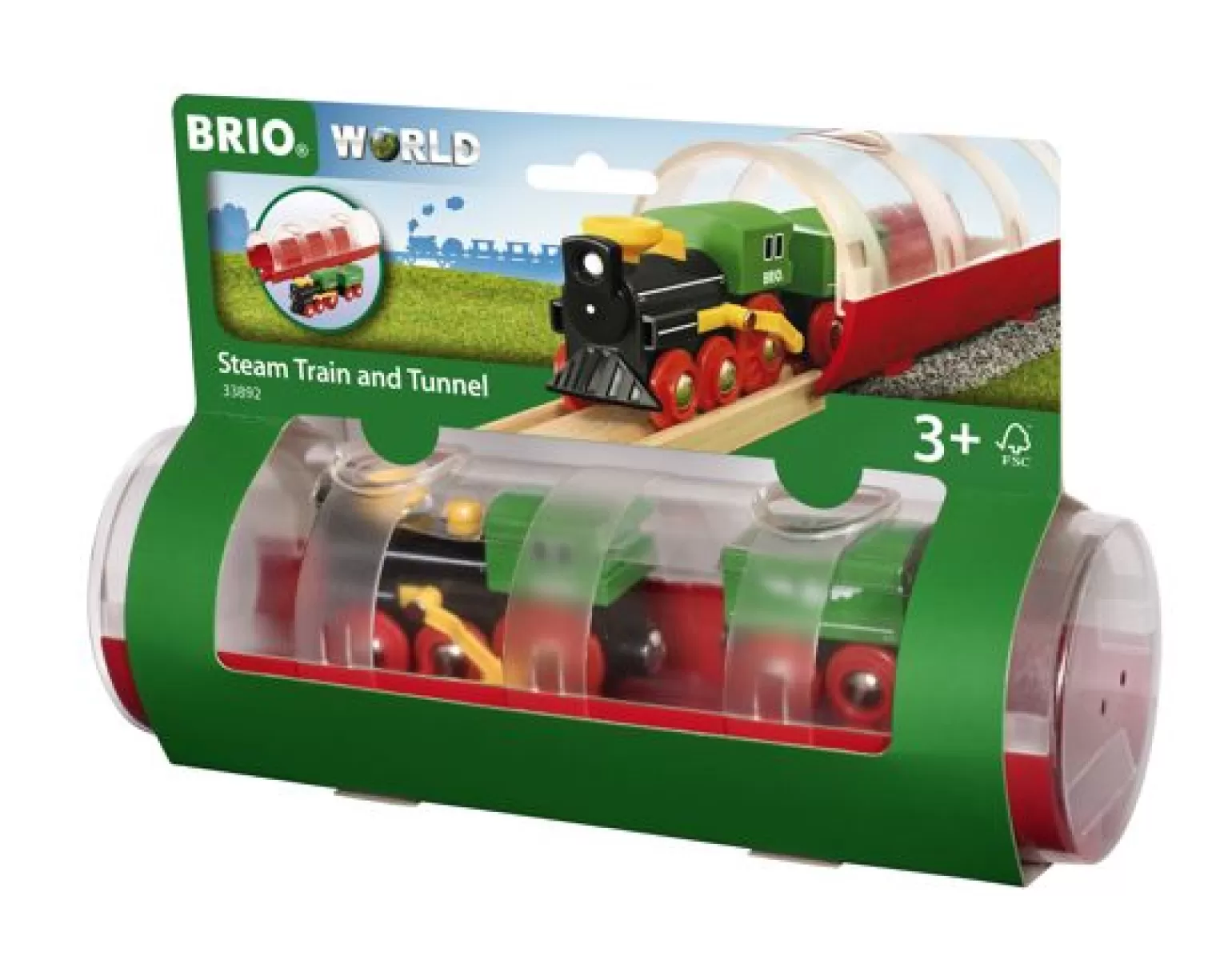 Brio - Steam Train & Tunnel 3 Pieces