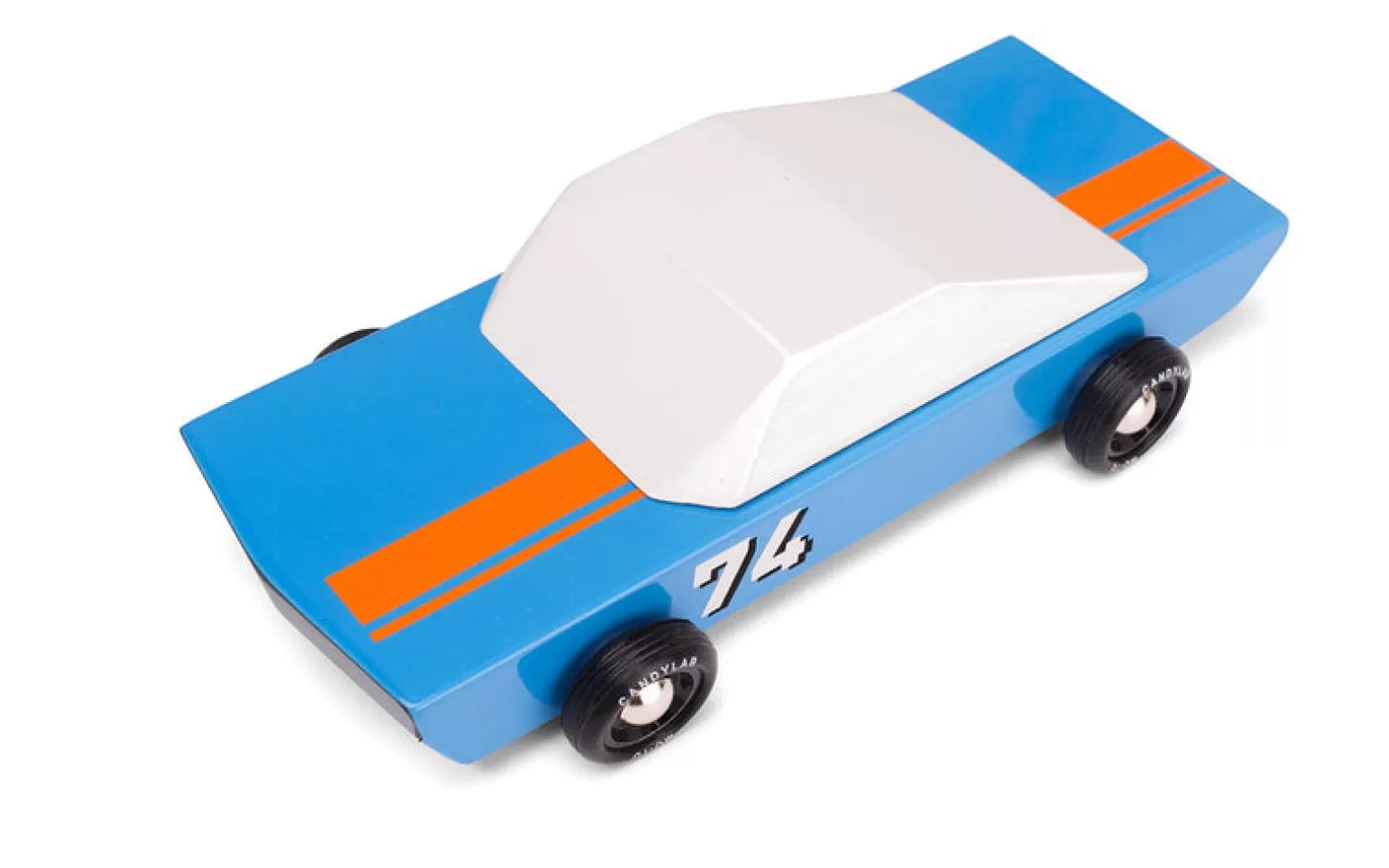 CandyLab Wooden Car Toys - Blu74 Racer