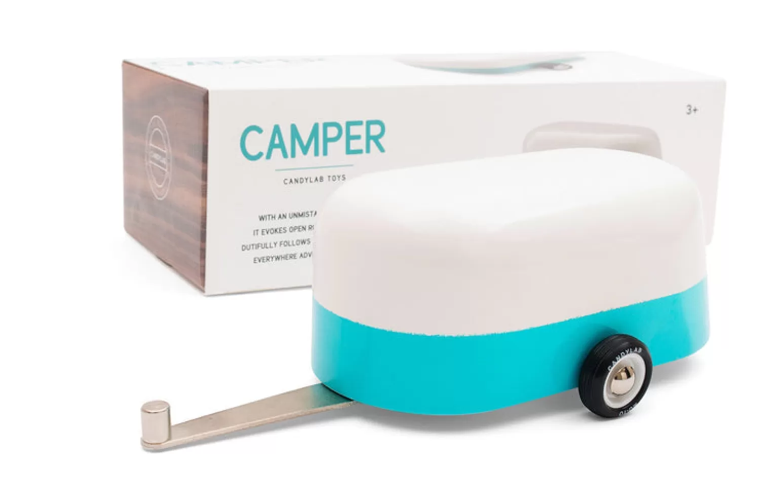 CandyLab Wooden Car Toys - Camper In Multi Colour Print