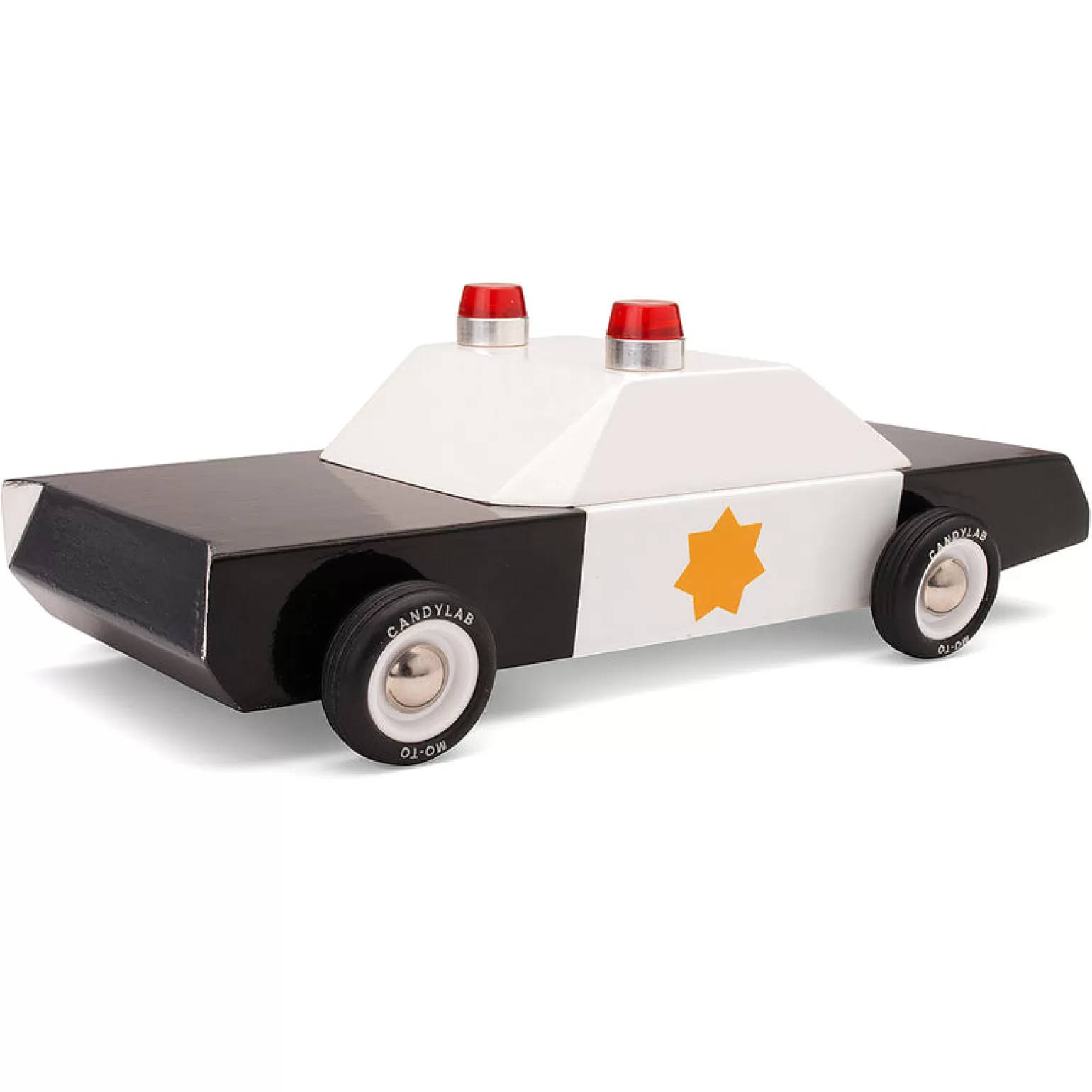 CandyLab Wooden Car Toys - Police Cruiser Toy Car