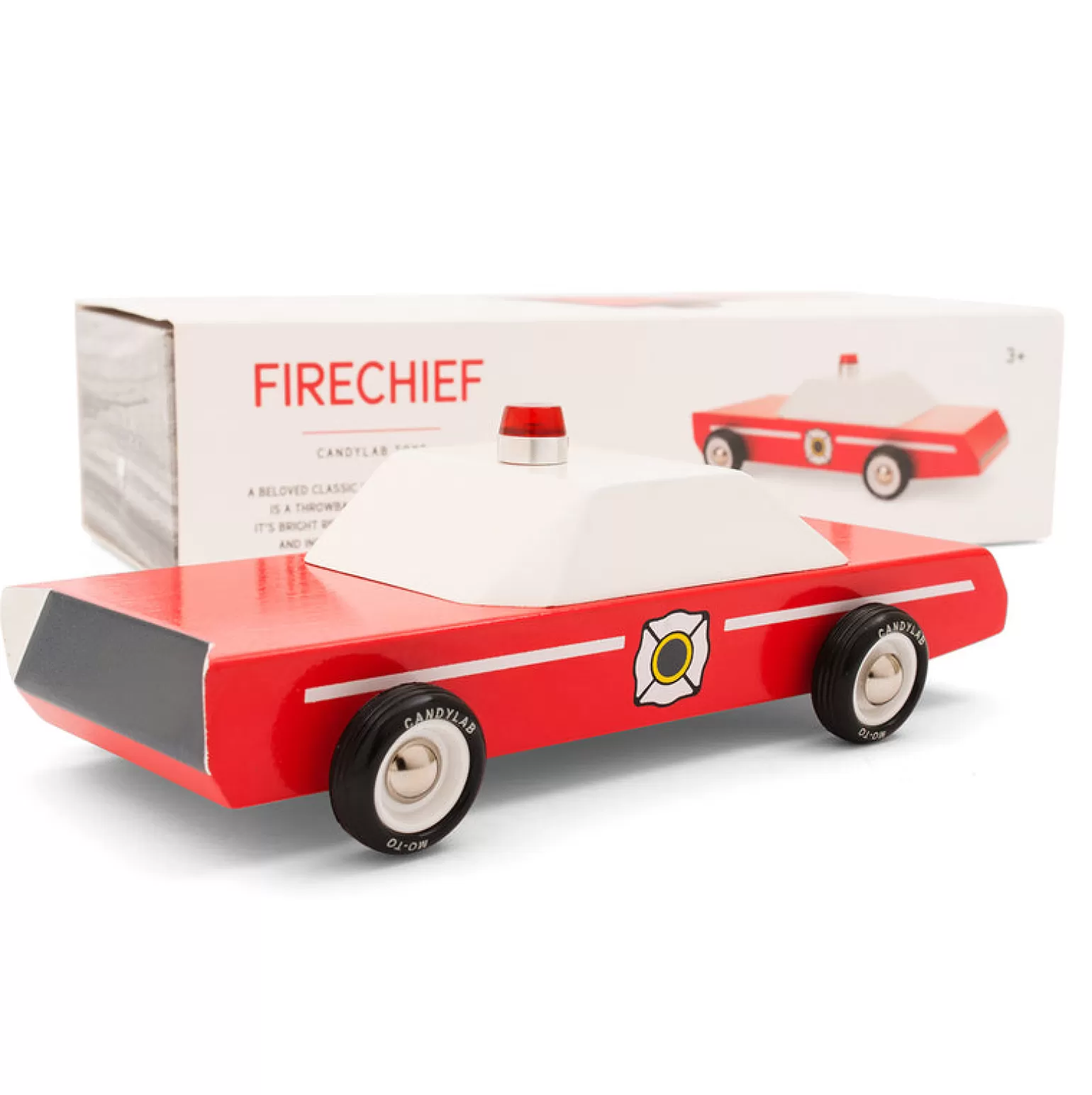 CandyLab Wooden Firechief Toy Car