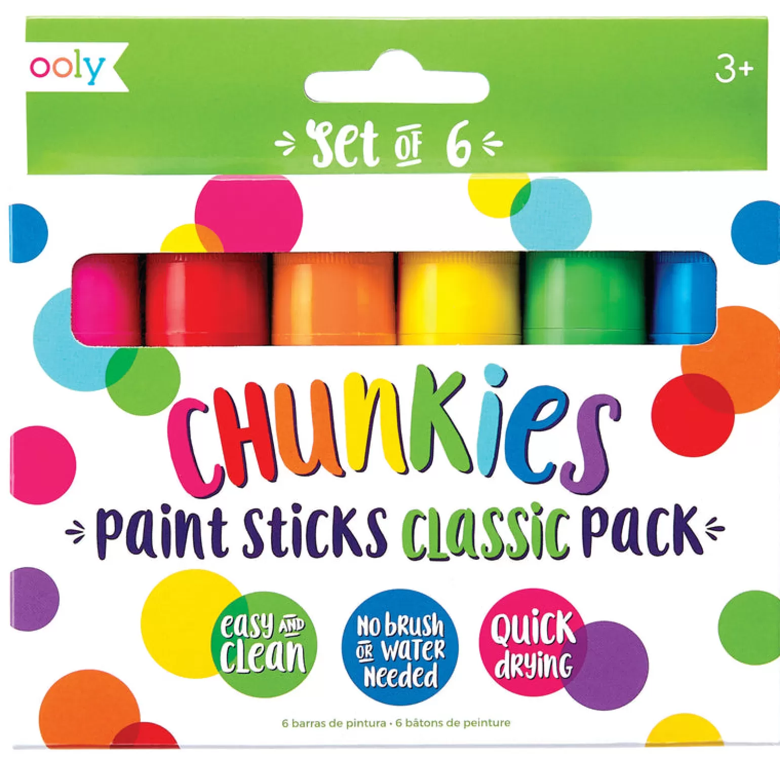 Clearance Chunkies Paint Sticks - Classic 6 Pack Arts + Crafts