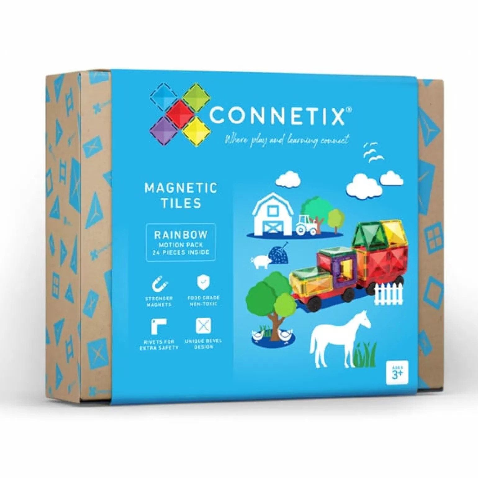 Connetix Tiles Connetix Rainbow Motion Pack 24 Pc