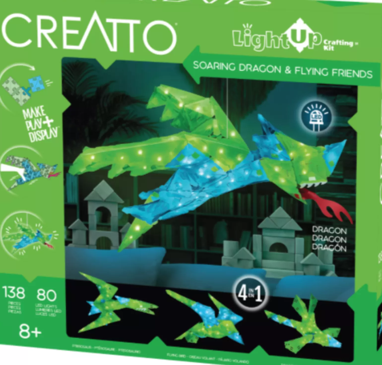 creatto -Light-Up Crafting Kit Soaring Dragon & Flying Friends