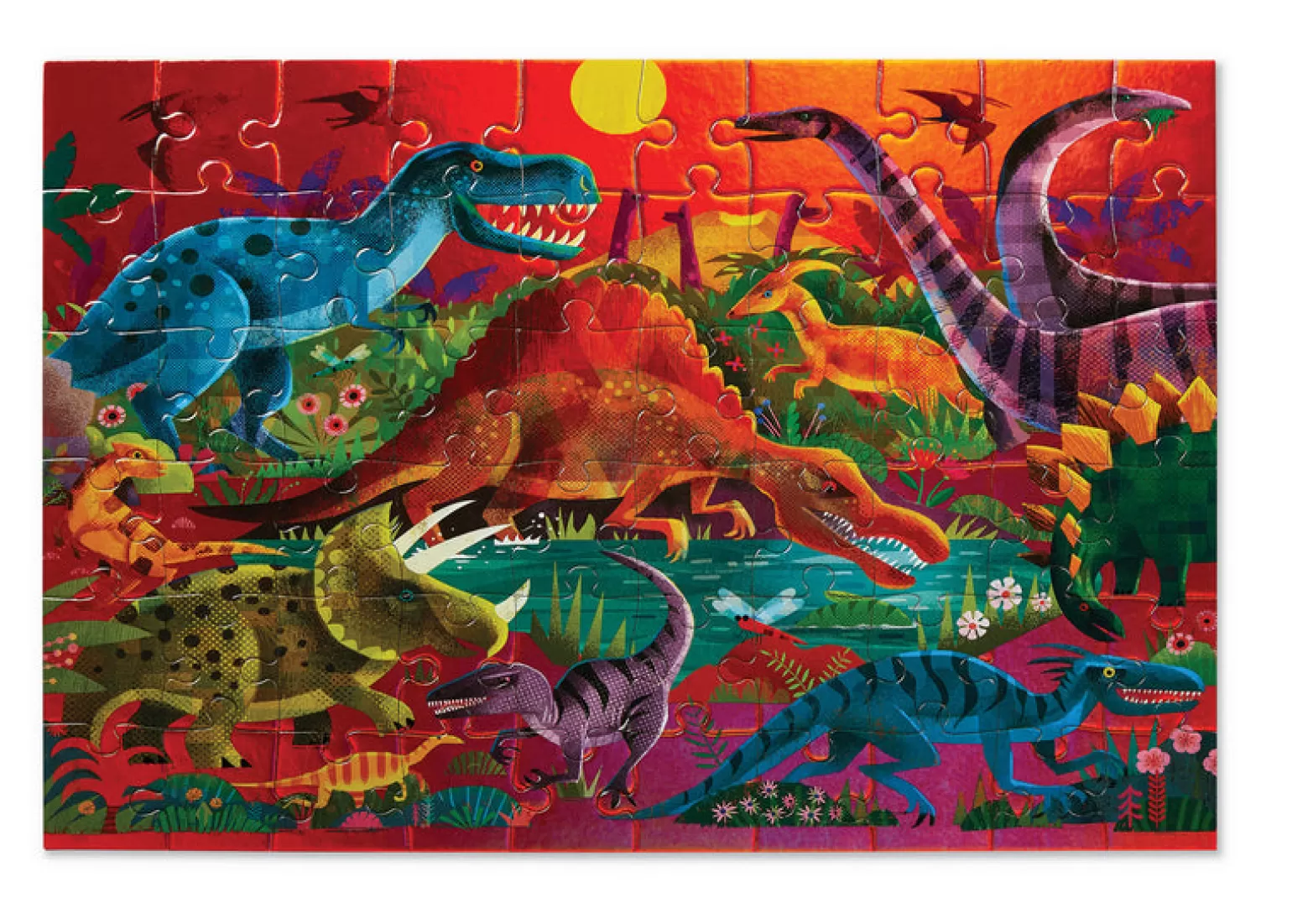 Crocodile Creek - Dazzling Dinosaurs Puzzle 60 Pieces