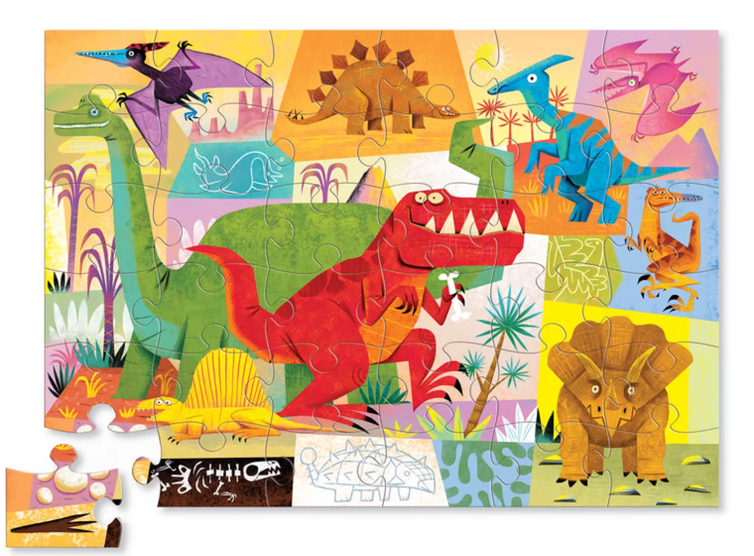 Crocodile Creek - Dinosaur Floor Puzzle, 36 Pieces