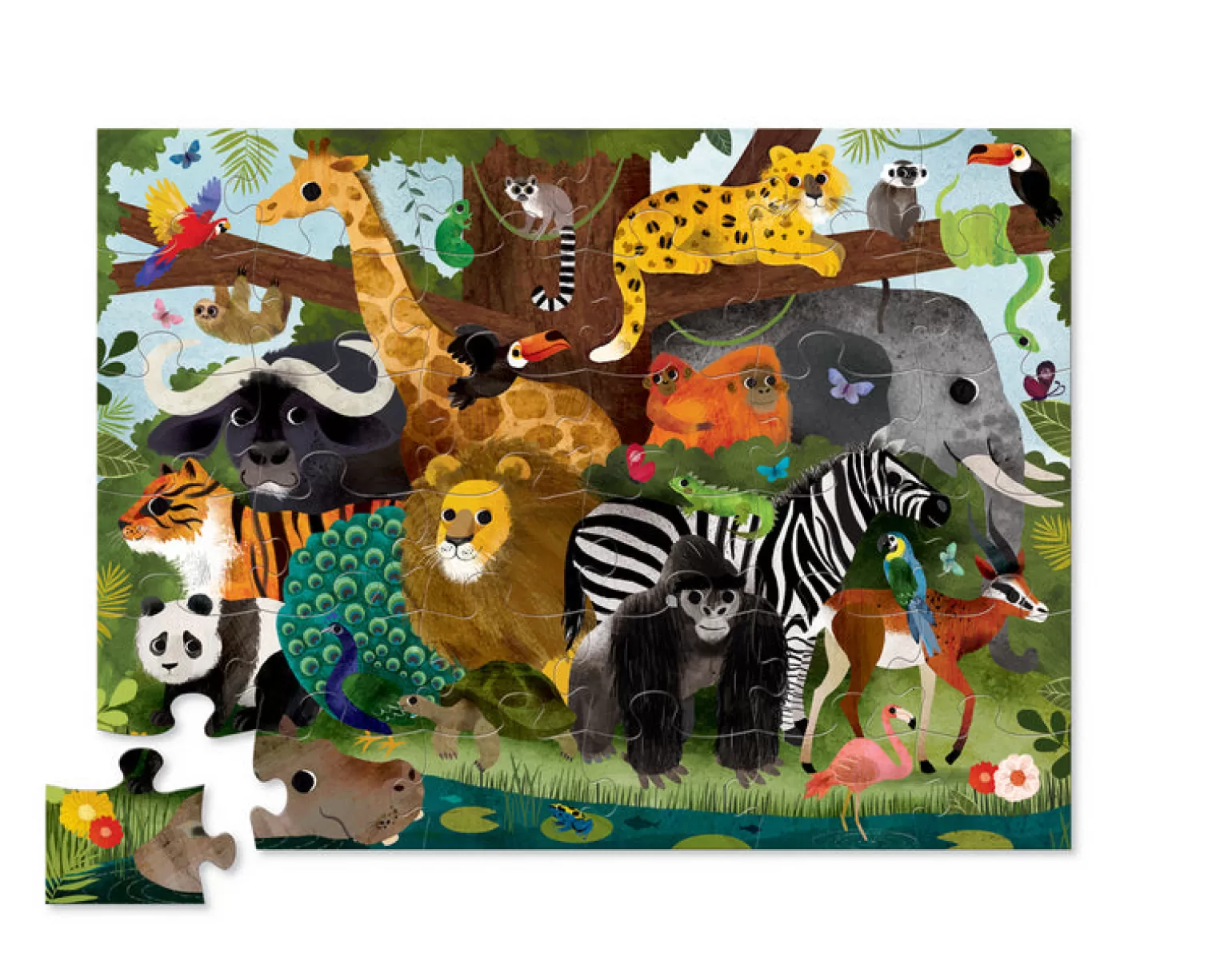 Crocodile Creek - Jungle Friends Floor Puzzle, 36 Pieces