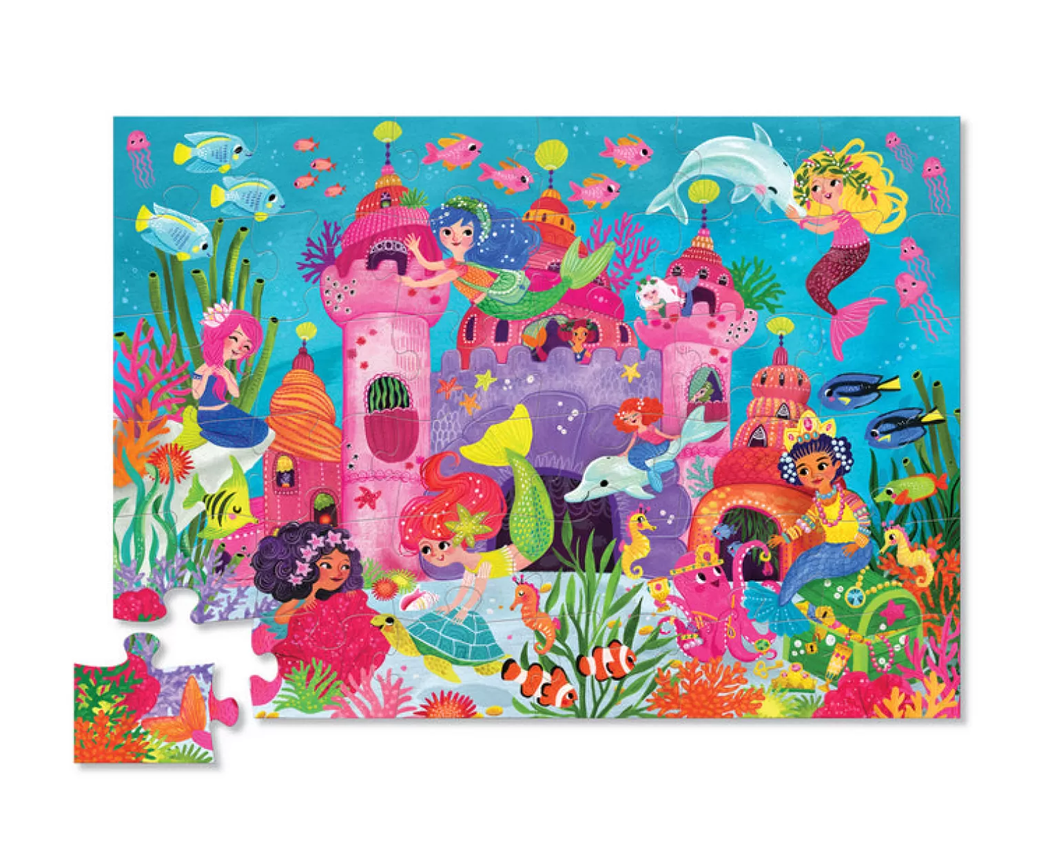 Crocodile Creek - Mermaid Palace Floor Puzzle 36 Pieces