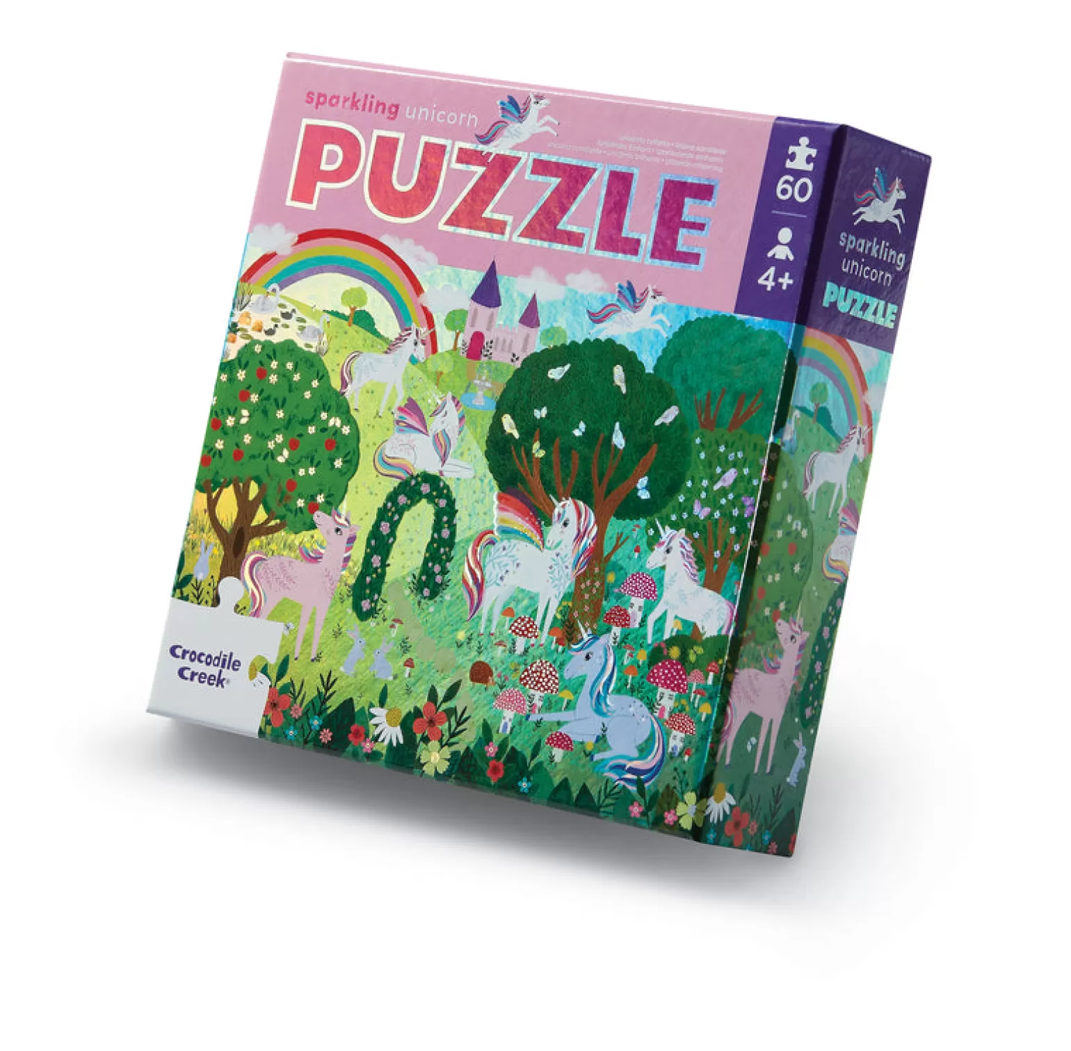 Crocodile Creek - Sparkling Unicorn Puzzle, 60 Pieces