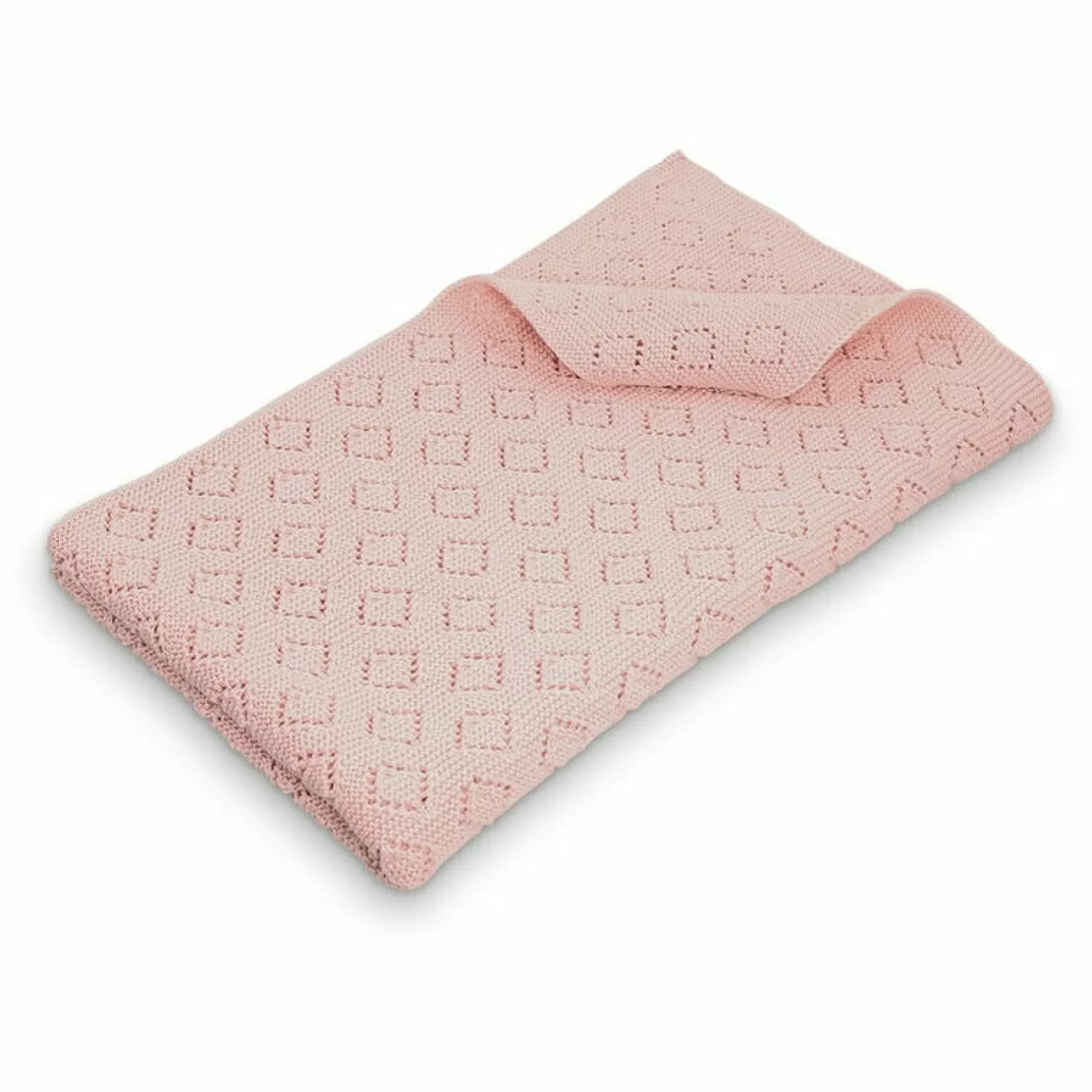 Childplay Melbourne D Lux - Milo Diamond Knit Blanket In Pink