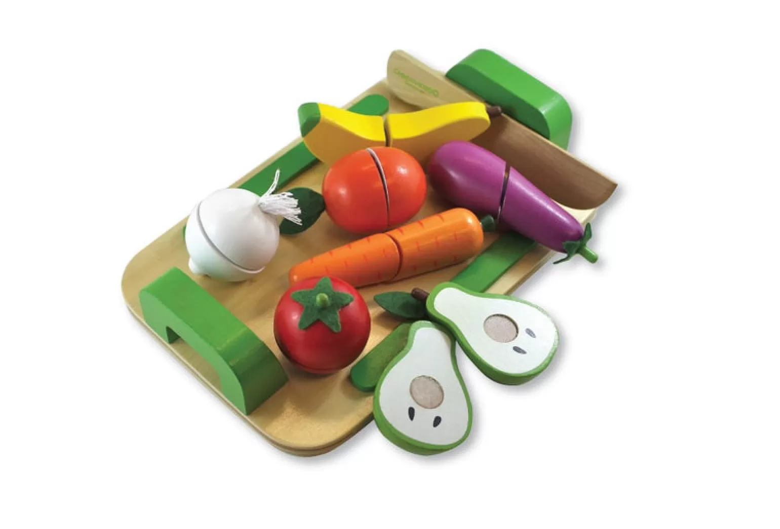 Hot Wooden Fruit And Vegetable Cutting Set Pretend + Imaginative Play