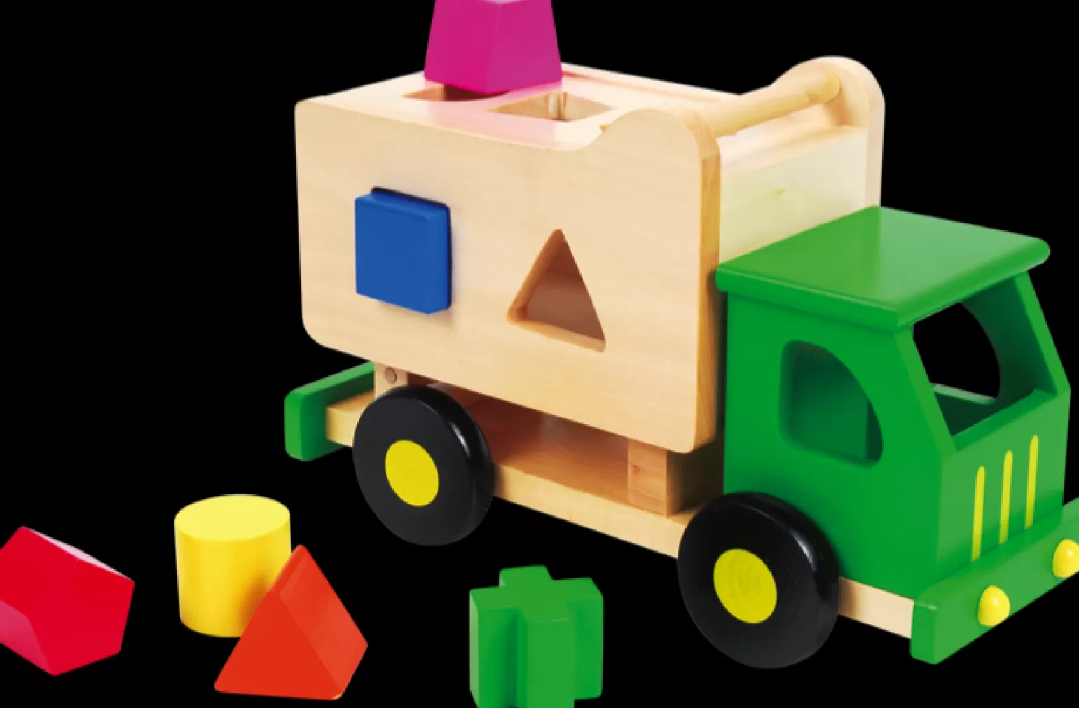 Discoveroo Wooden Sort N Tip Garbage Truck