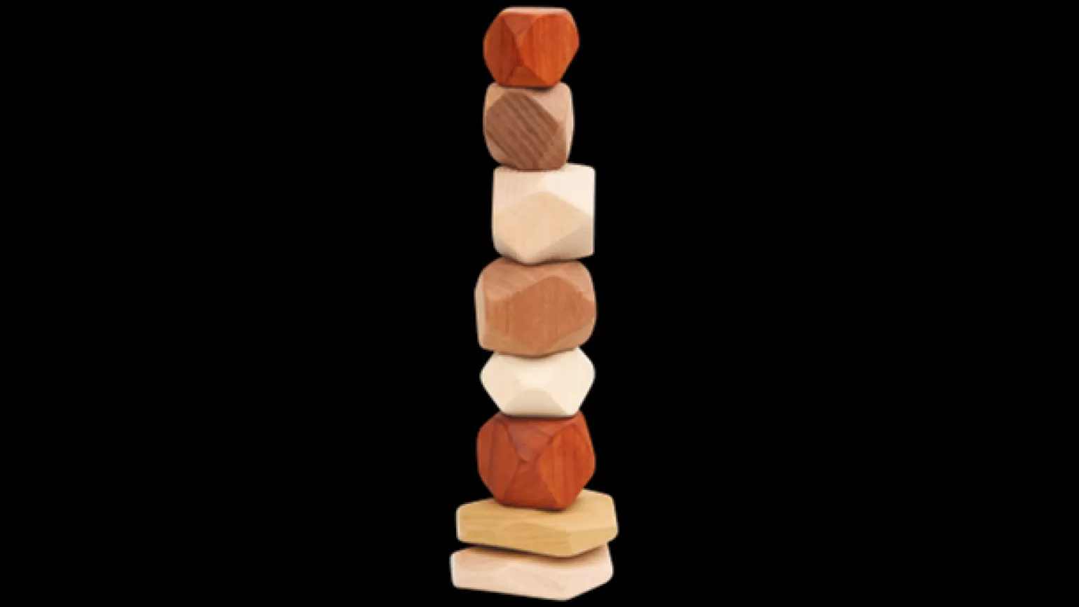 Store Wooden Stacking Stones Wooden Toys