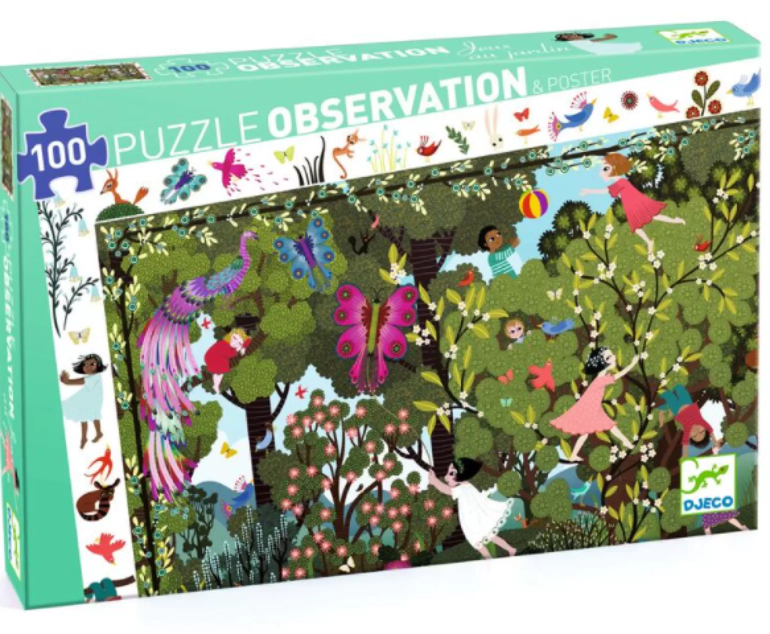 Djeco - 100 Piece Observation Puzzle Garden Play Time