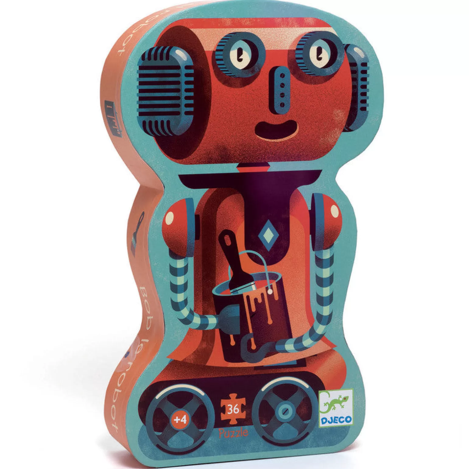 Djeco - 36 Piece Silhouette Puzzle, Bob The Robot