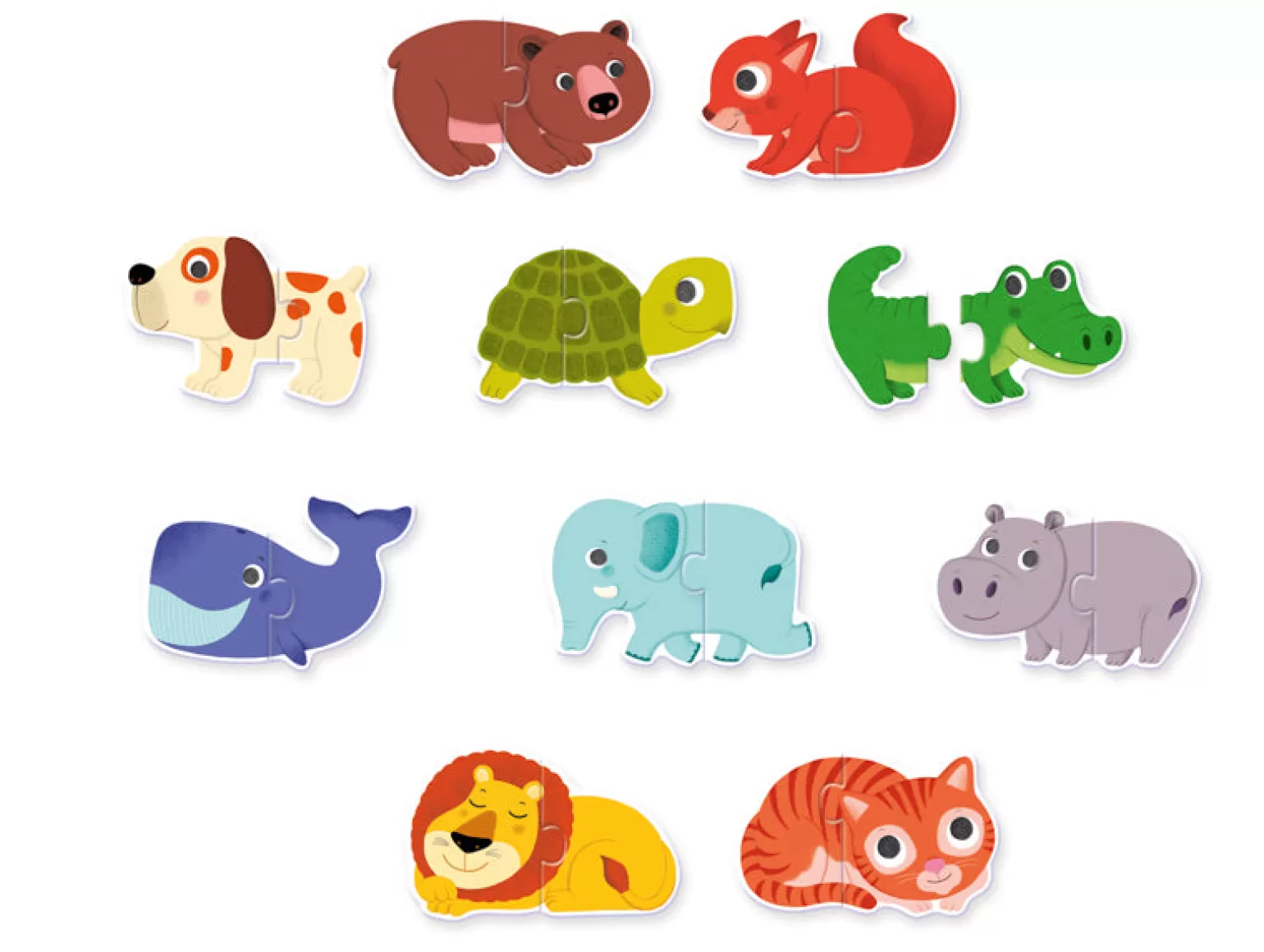 Djeco - Duo Animals 20Pc Puzzle