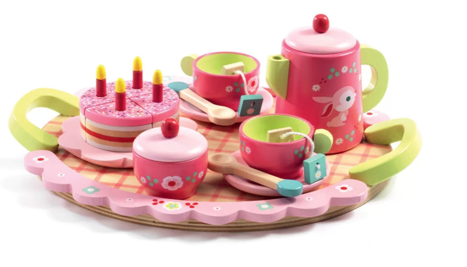 Best Sale - Lili Rose Wooden Tea Party Set Pretend + Imaginative Play