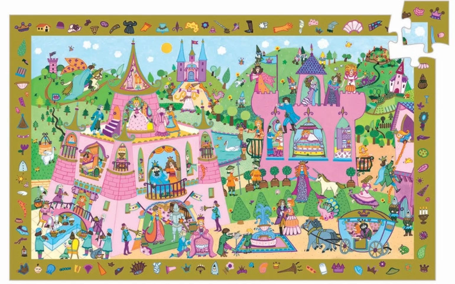 Djeco - Observation Puzzle, Princess 54 Pieces