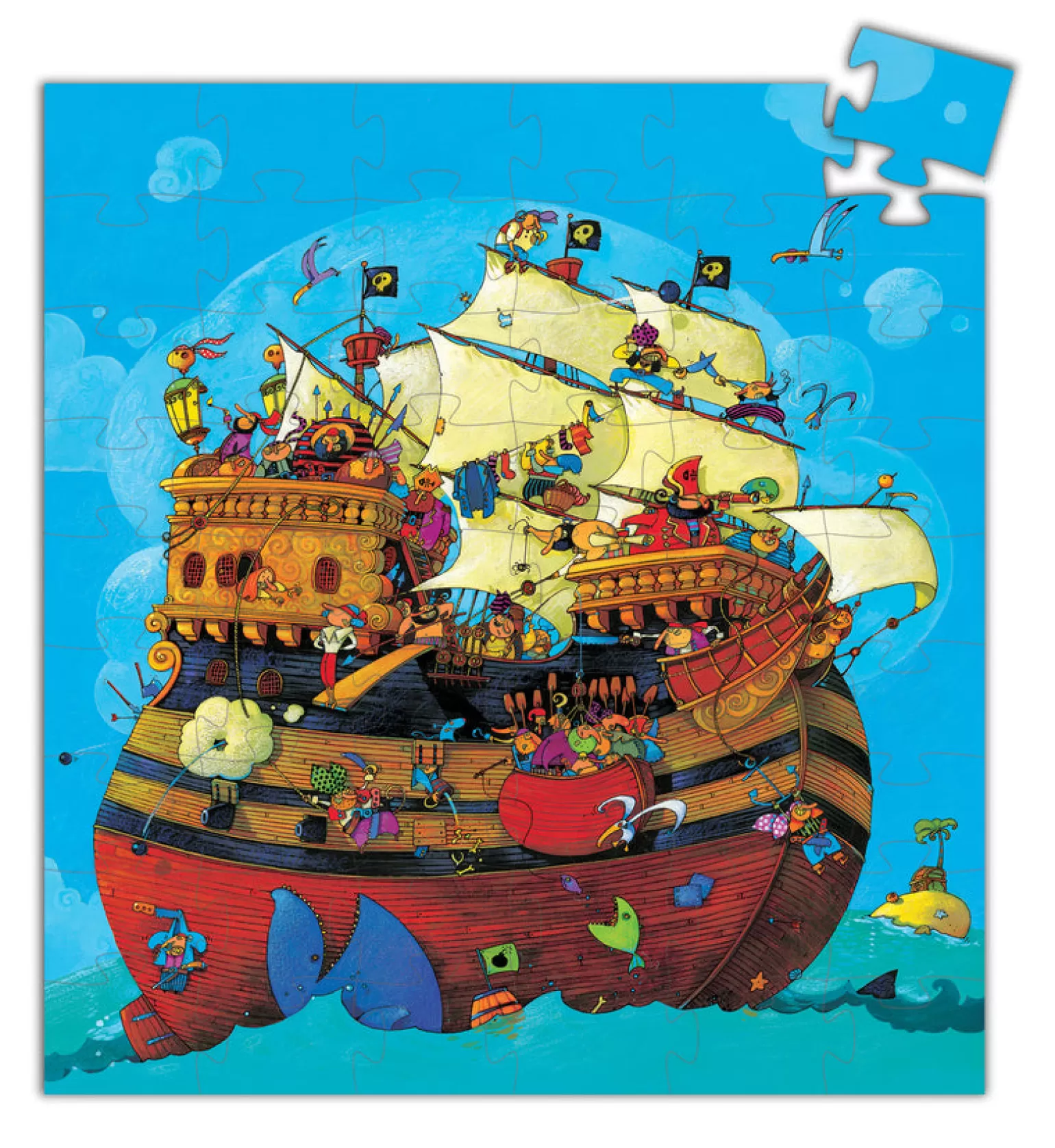 Djeco - Silhouette Puzzle Barbarossa's Boat