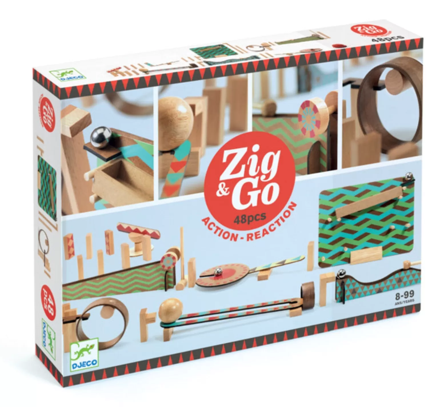 Cheap - Zig & Go 48 Piece Set Wooden Toys