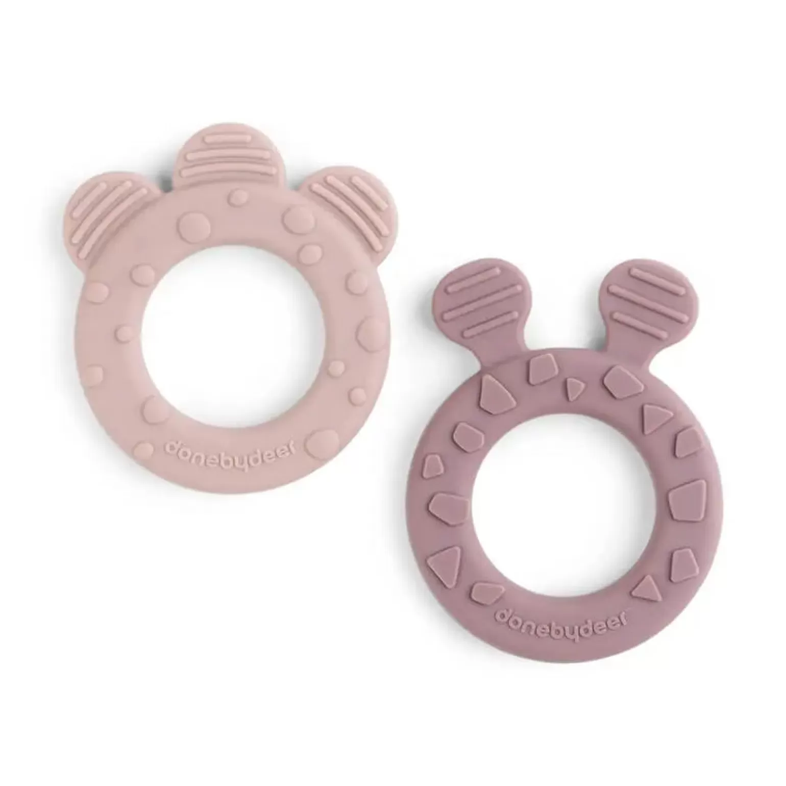 Done by deer Teether Powder 2-Pack 100% Silicone