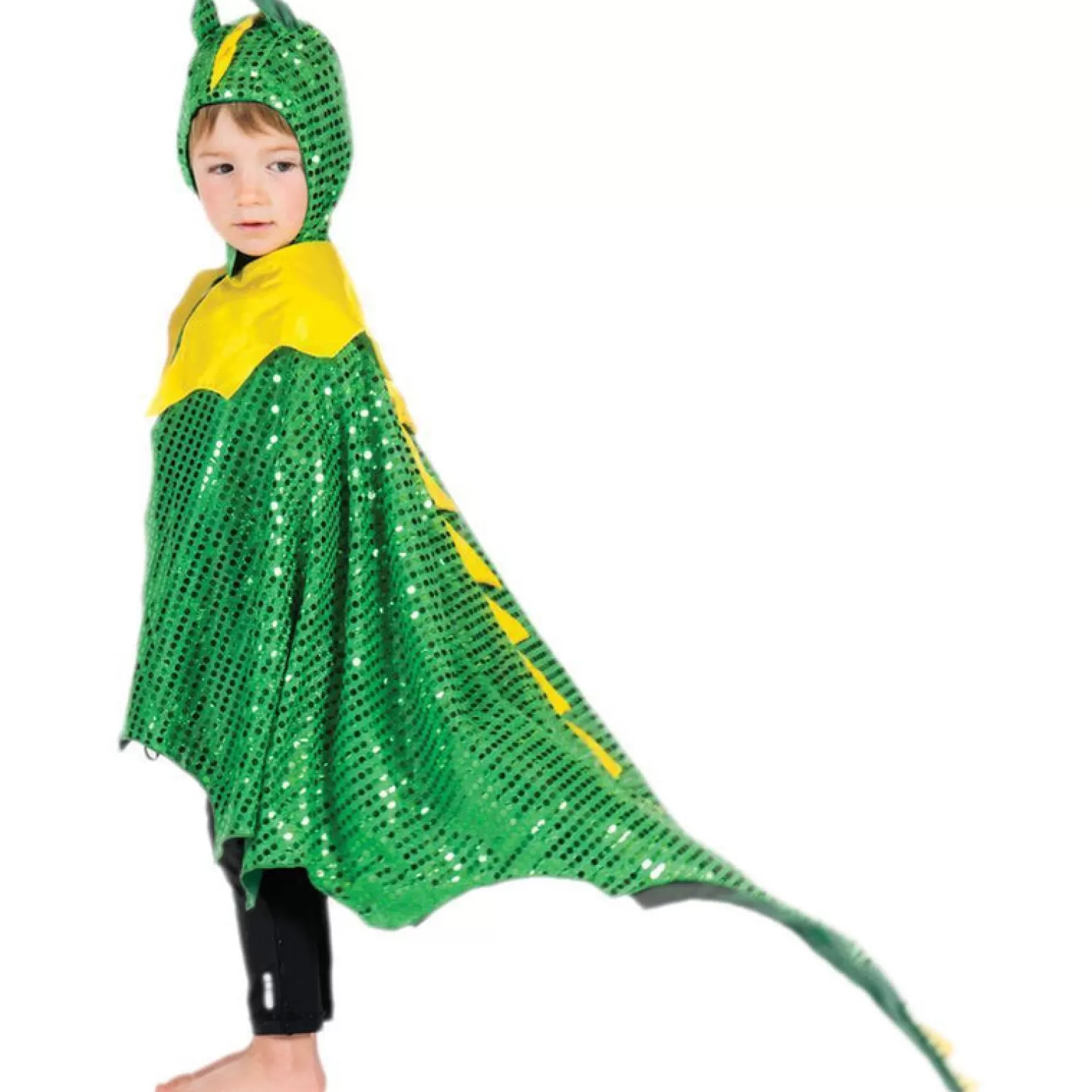 Gollygo Dress Up Costume Dragon Cape - Green & Yellow