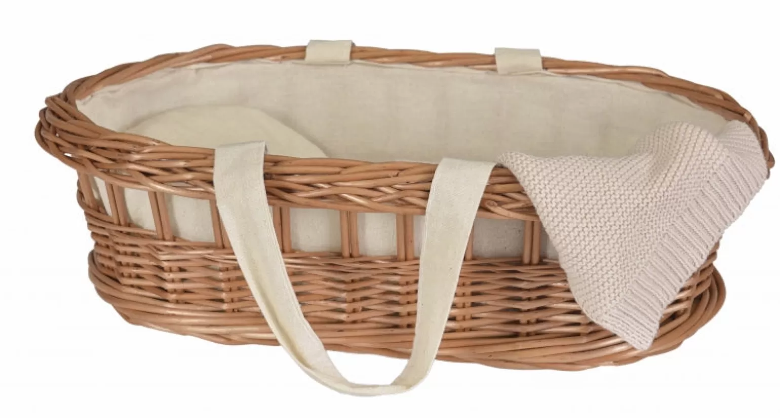 Clearance Egmont Les Petites- Carry Cot Wicker Dolls + Accessories