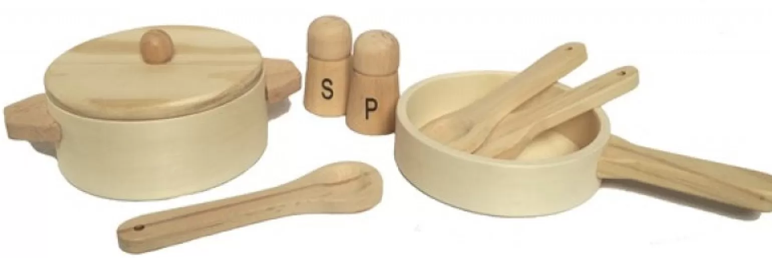 Cheap Egmont Less Petites - Wooden Pot And Pan Set Pretend + Imaginative Play