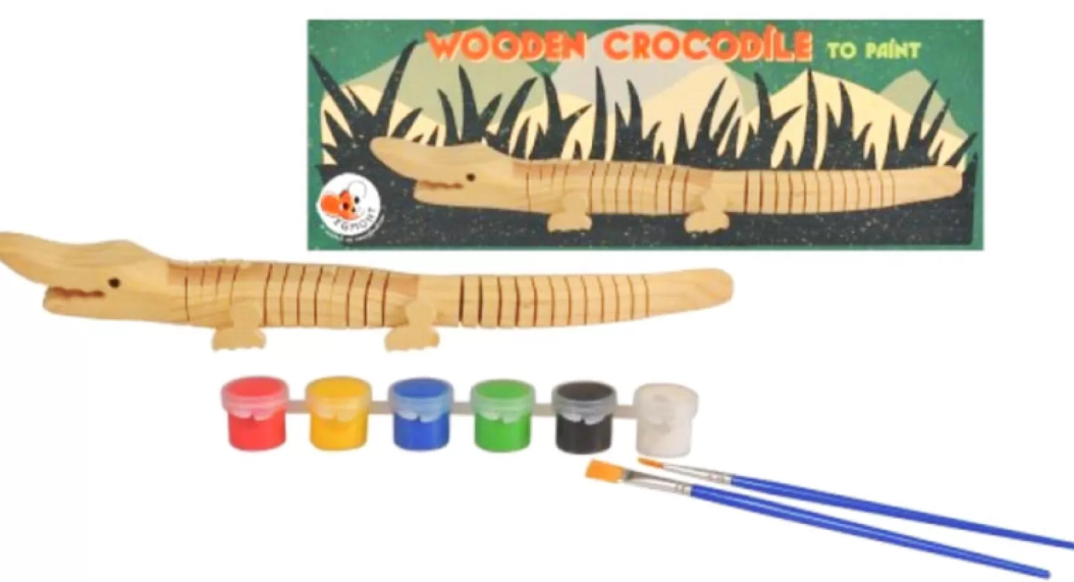 Outlet Toys - Wooden Crocodile To Paint Arts + Crafts