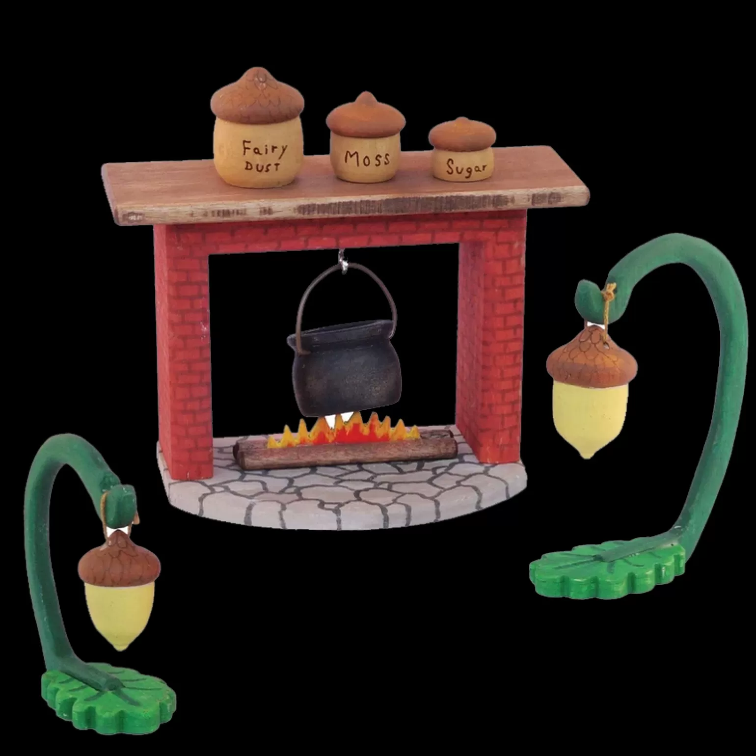 Hot - Cooking Hearth And Lanterns Dolls + Accessories