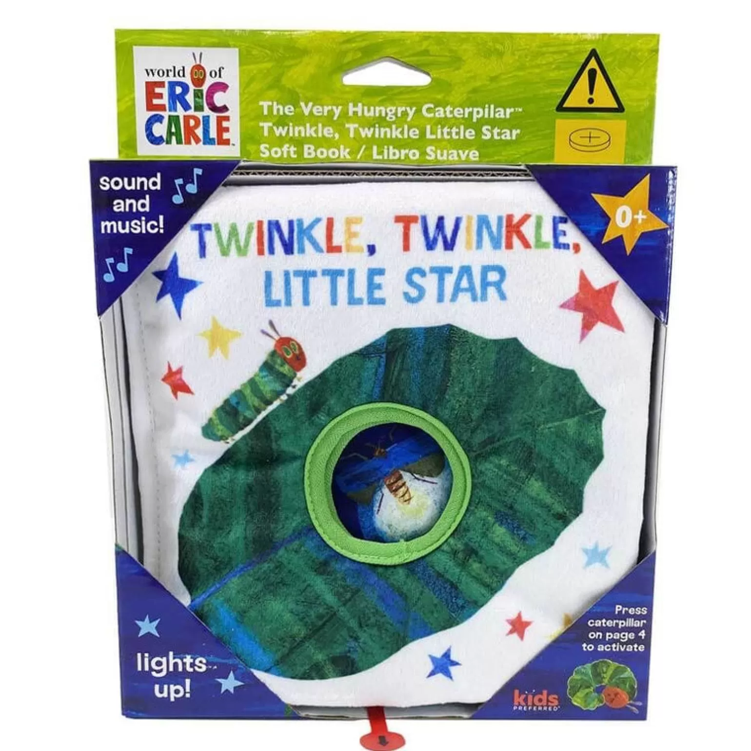 jasnor Eric Carle - Soft Teether Book - Very Hungry Caterpillar Clip On, Twinkle Twinkle Little Star