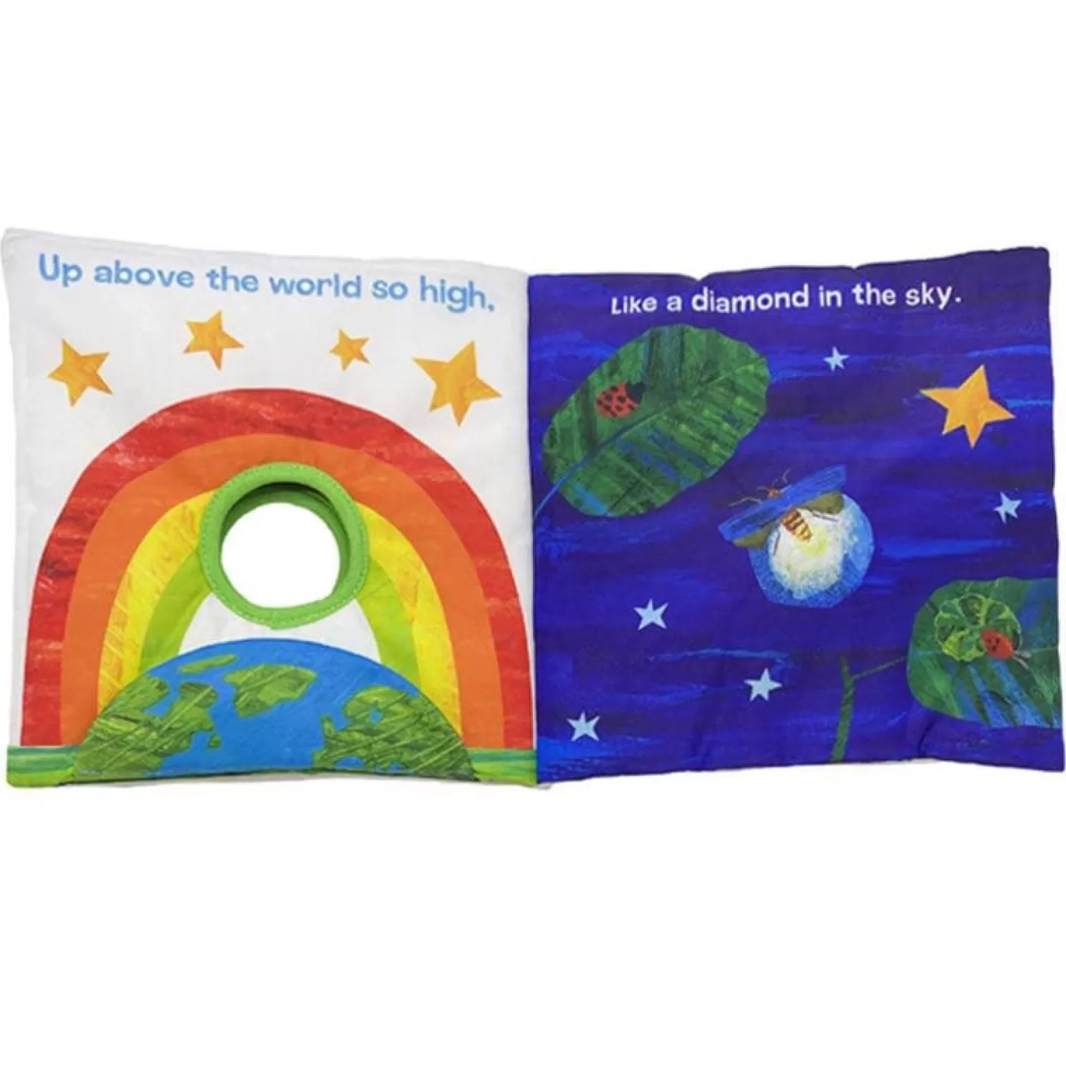 jasnor Eric Carle - Soft Teether Book - Very Hungry Caterpillar Clip On, Twinkle Twinkle Little Star