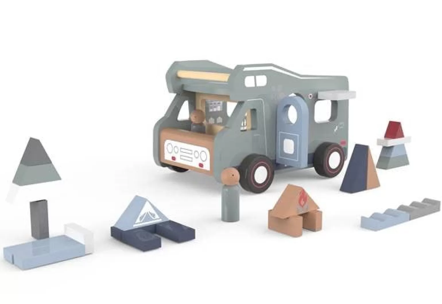 Fashion - Camping Van With Blocks Wooden Toys