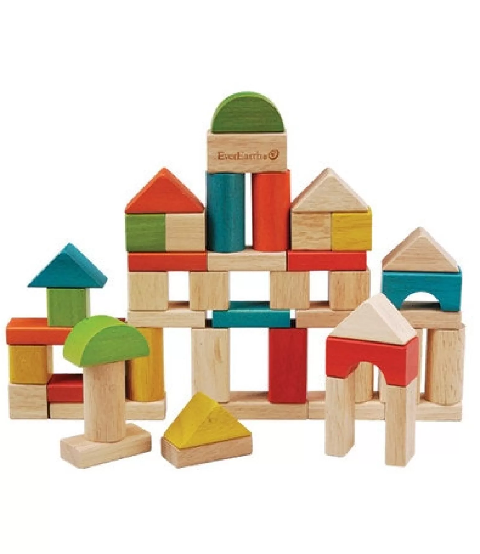 EverEarth Wooden Blocks 50 Pieces