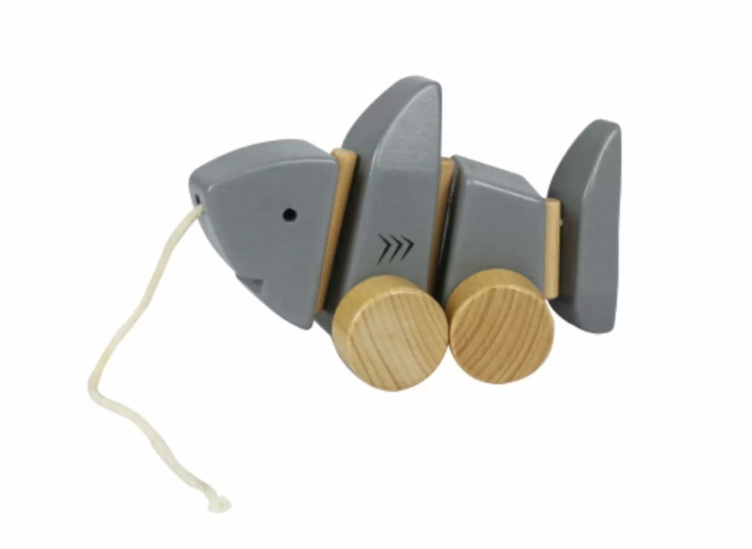 Cheap Wooden Pull Along Shark Grey Wooden Toys