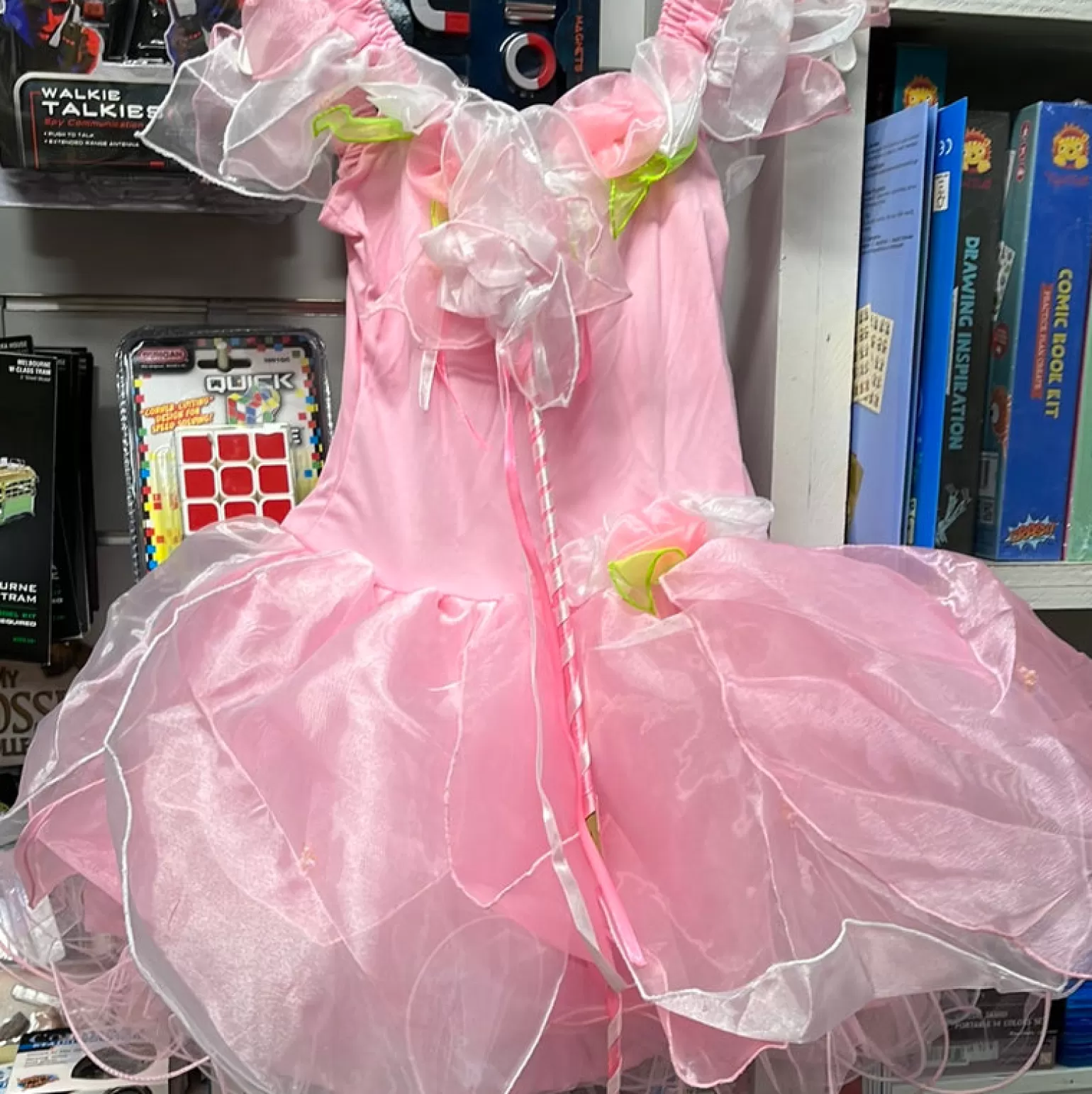 Fairy Girls - Wish Fairy Dress With Wishing Wand - Pink