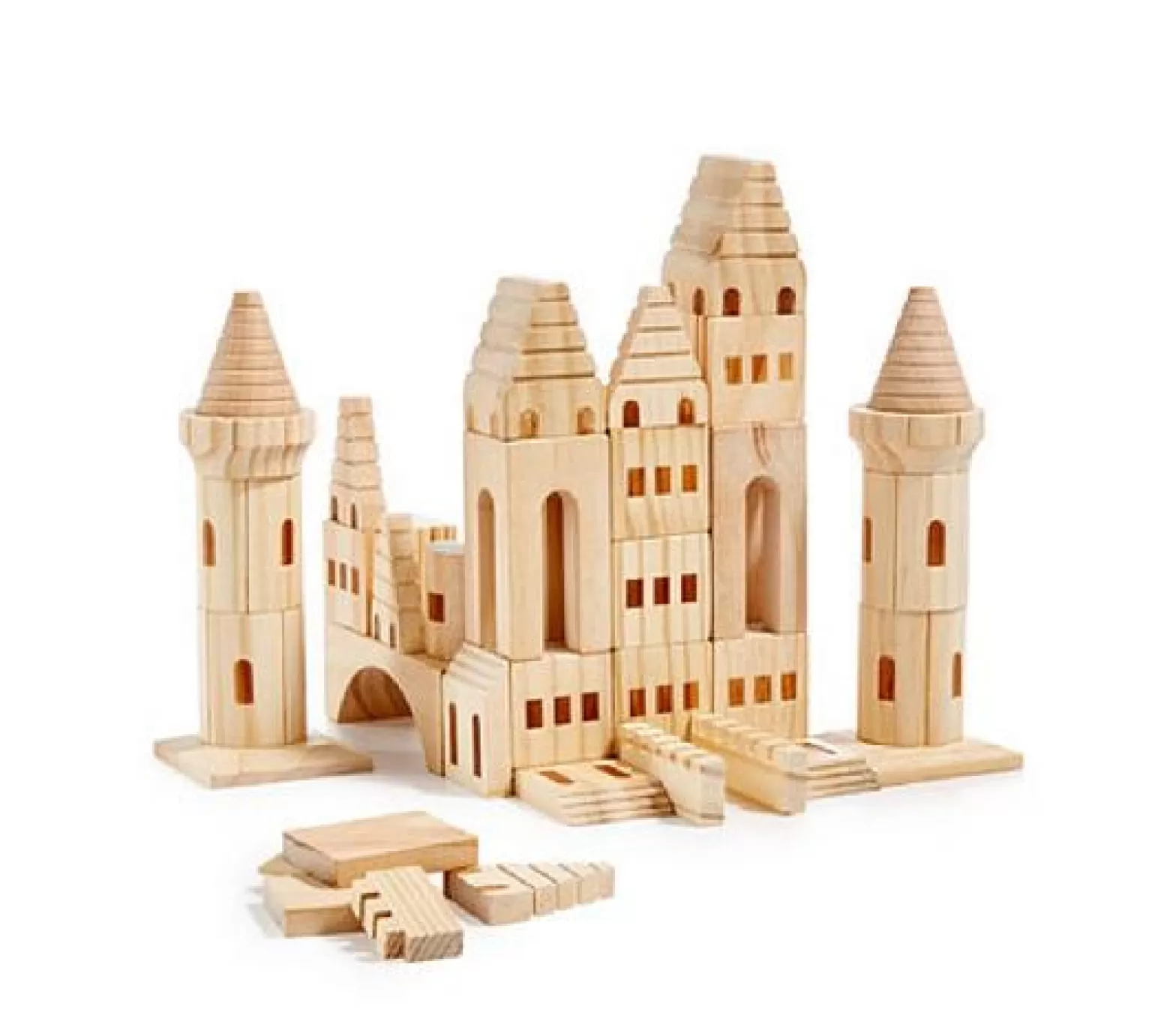 Store Castle Blocks Wooden Toys