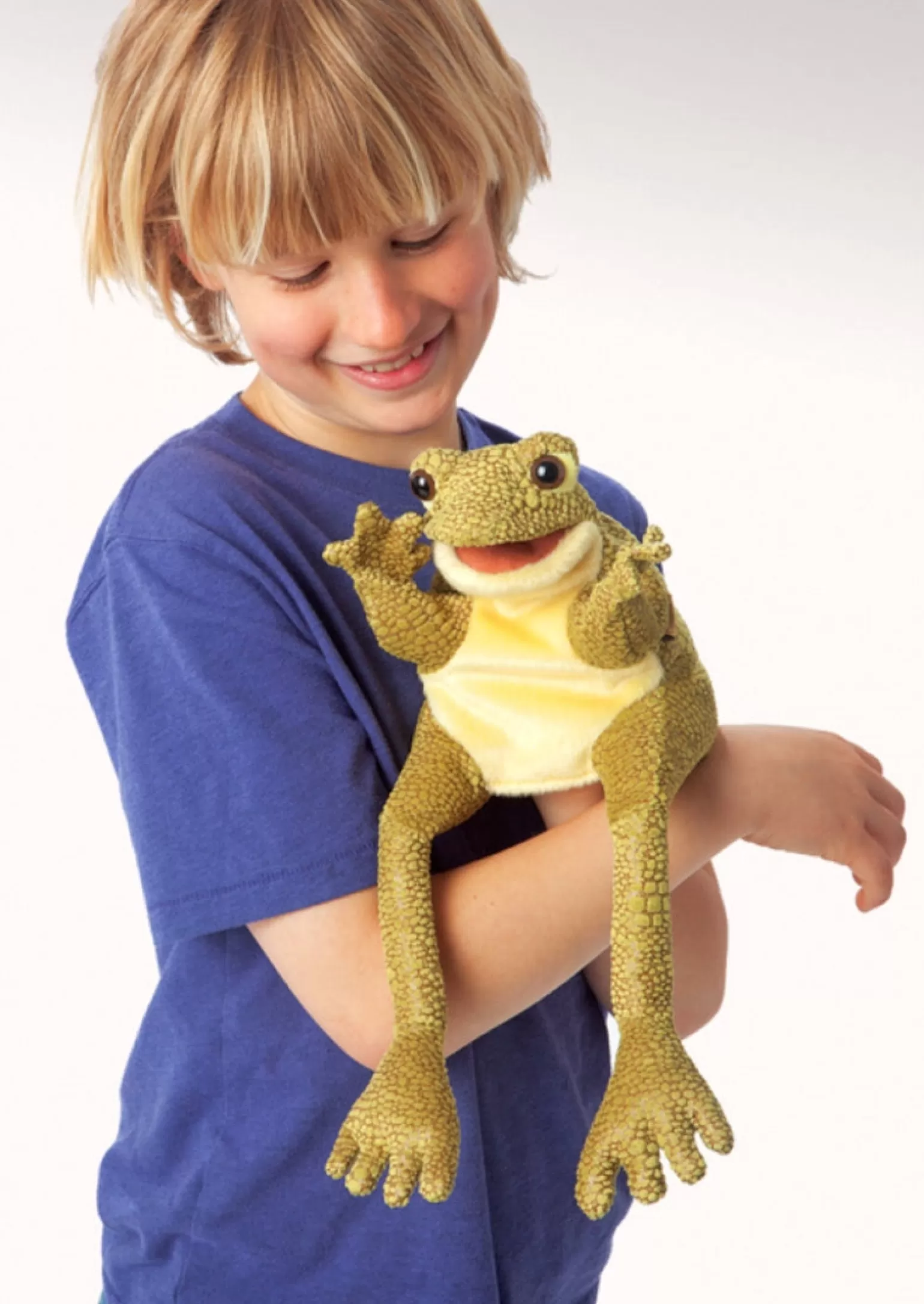 Cheap - Green Frog Hand Puppet Pretend + Imaginative Play