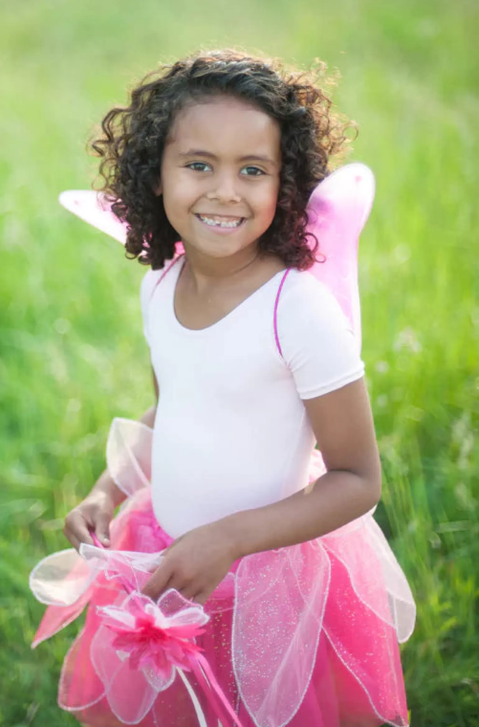 Great Pretenders - Fancy Flutter Skirt, Wand And Wings Costume In Pink