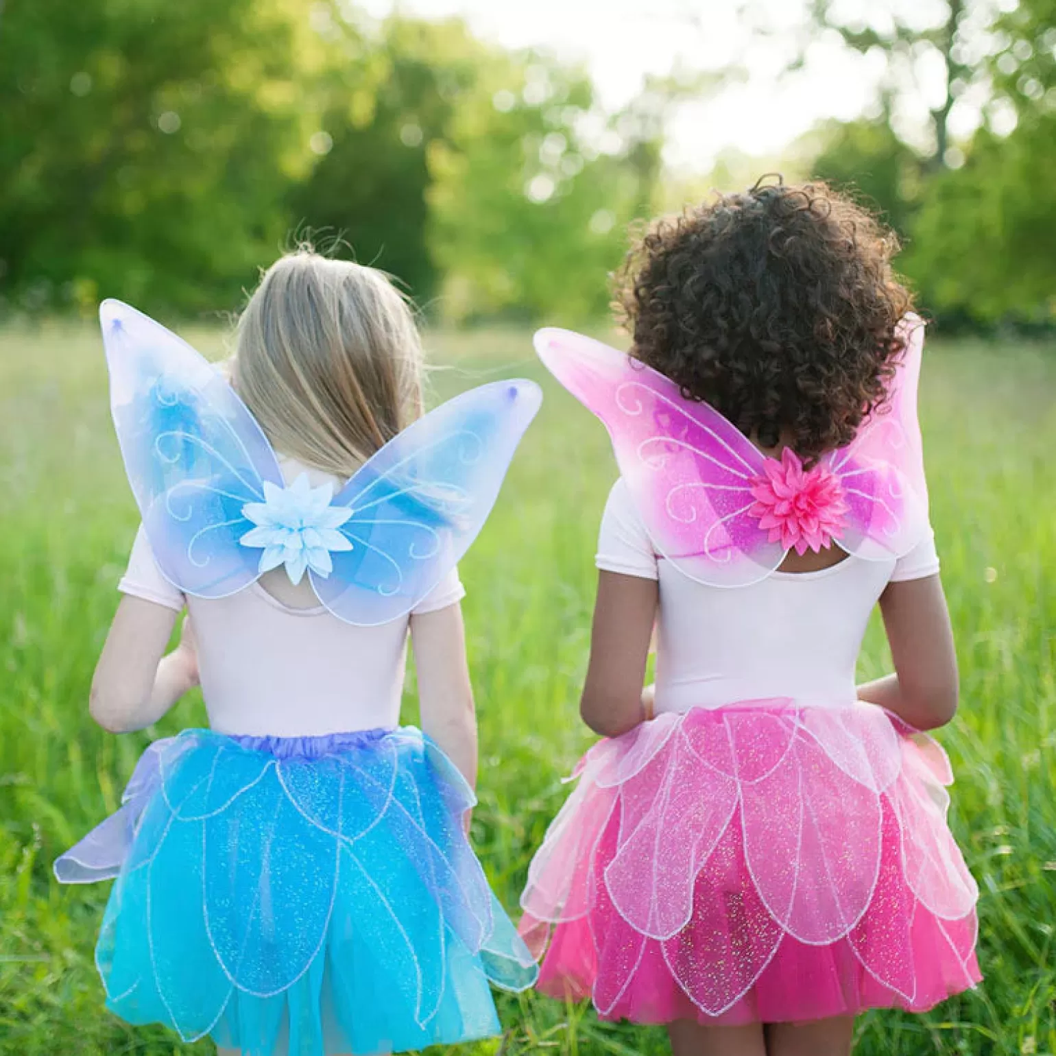 Great Pretenders - Fancy Flutter Skirt, Wand And Wings Costume In Pink