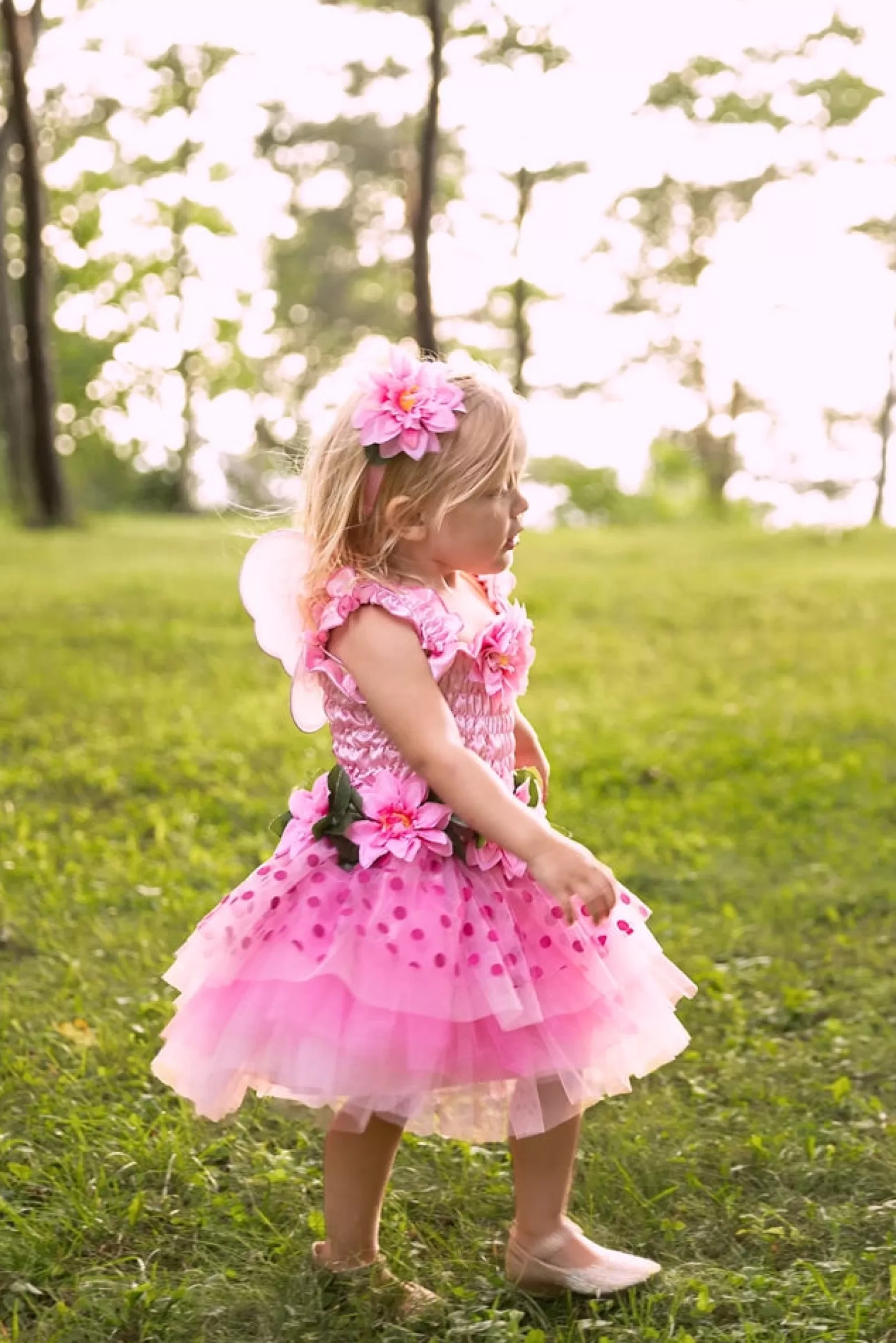 Great Pretenders - Pink Fairy Blooms Dress With Headband And Wings