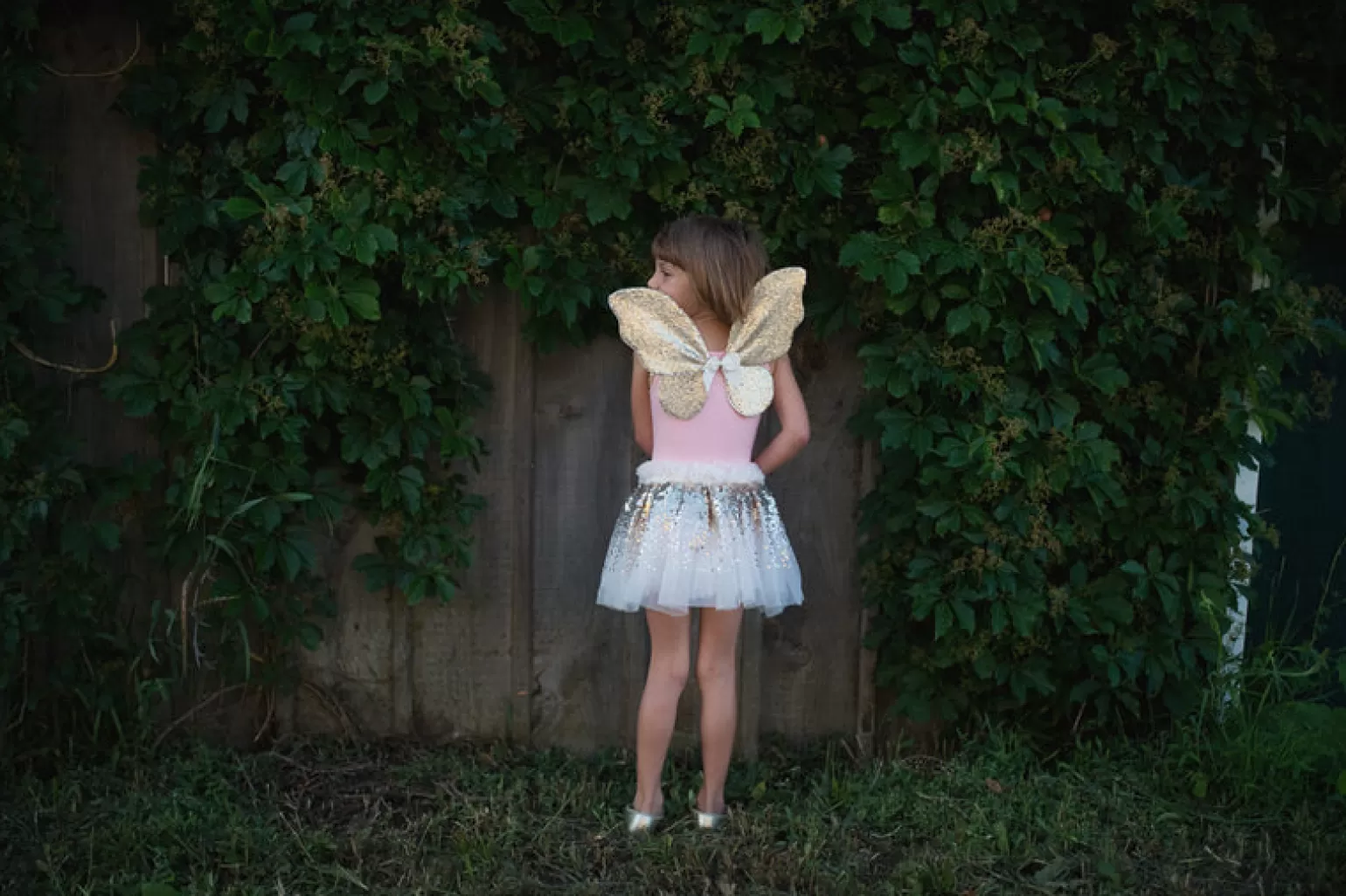 Great Pretenders - Sequin Skirt, Wand And Wings Set In Gold Size 4-6 Years